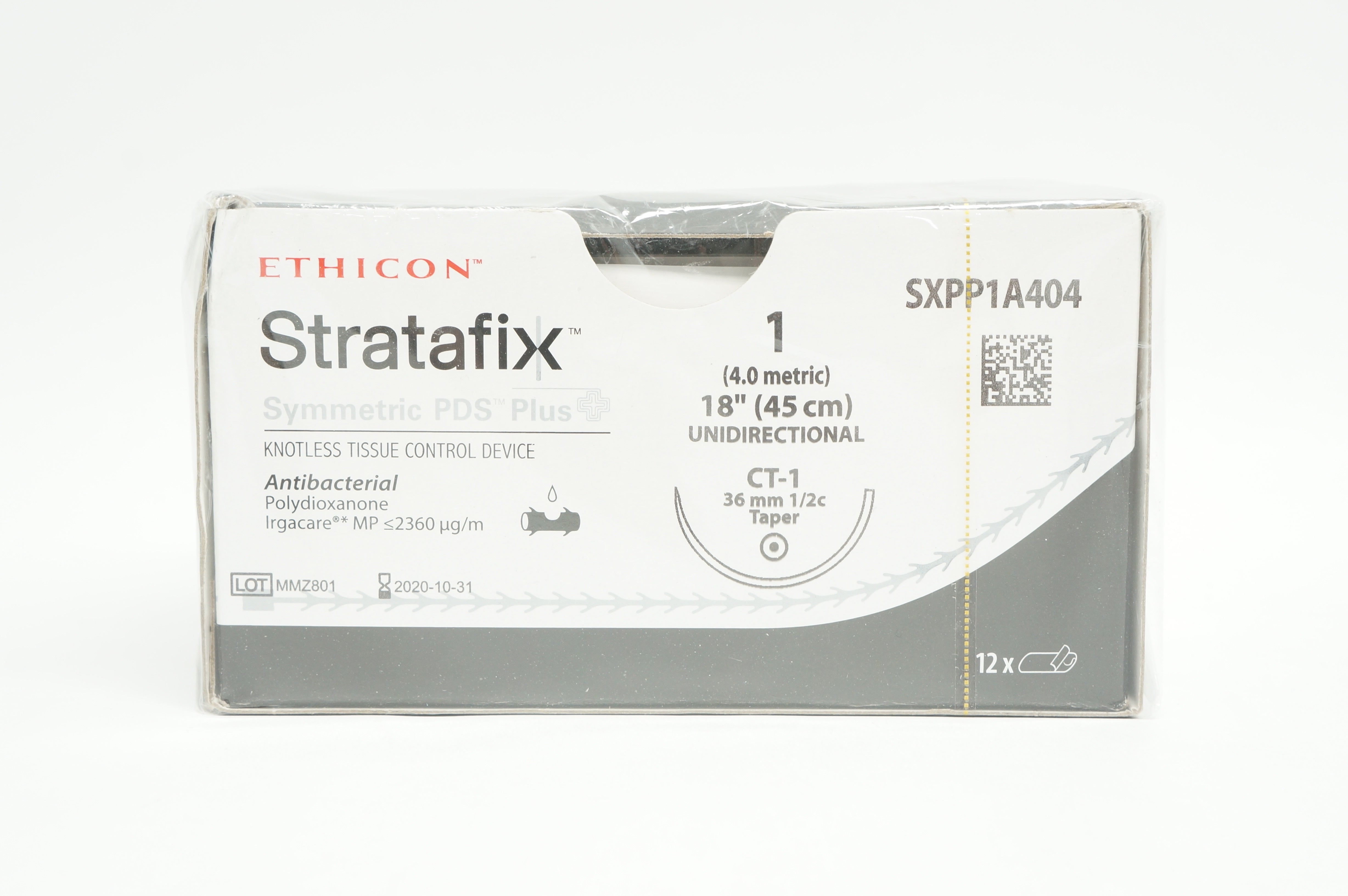 Ethicon SXPP1A404 1 PDS Plus OS-6 CT-1 36mm 1/2c Taper, 18inch (x) - Box of 12