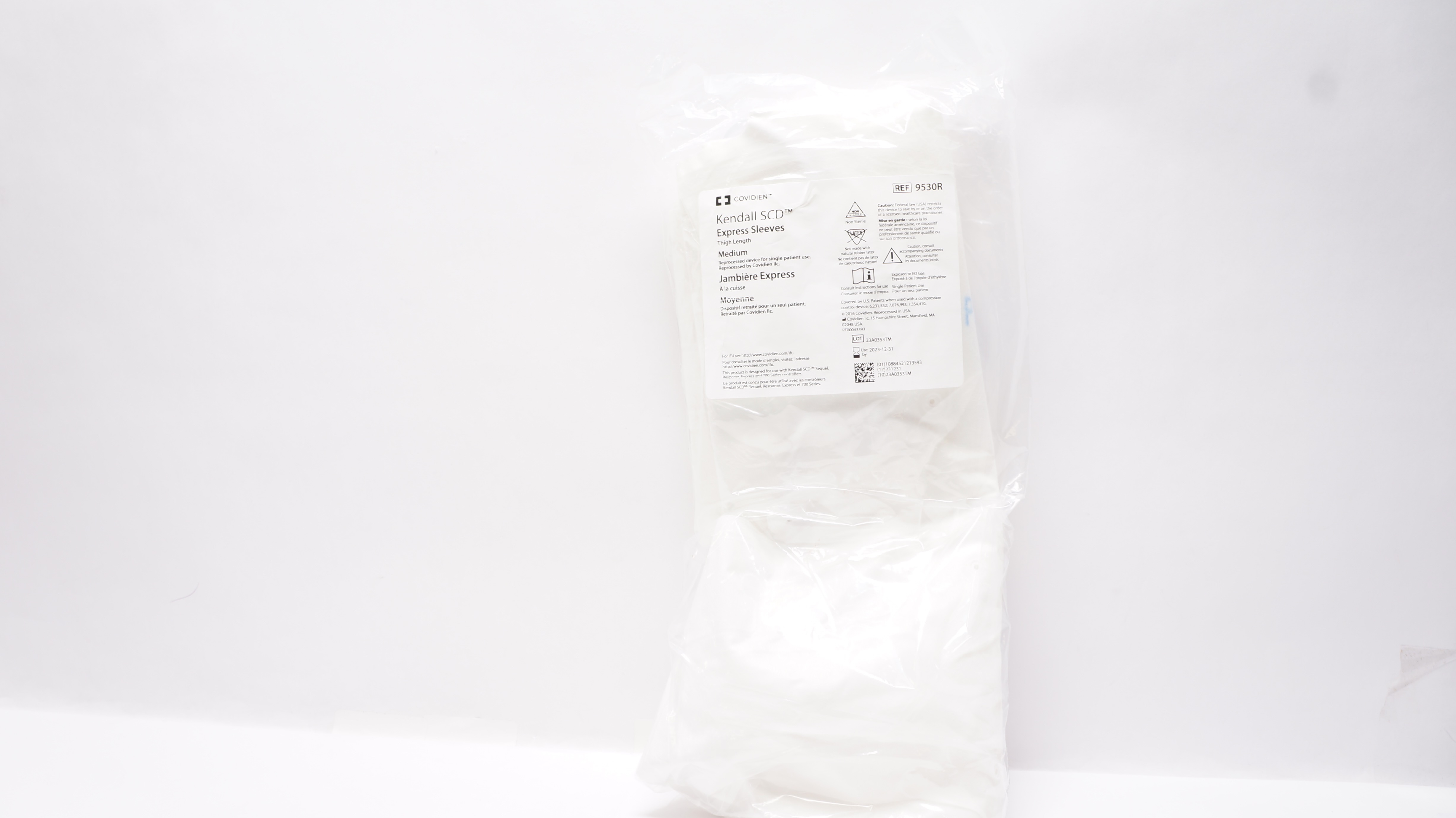 Covidien 9530R Kendall SCD Express Sleeves, Thigh Length, Medium