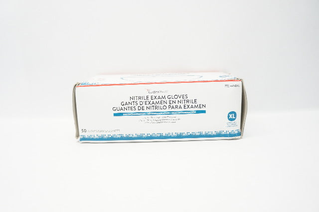 Cardinal Health 88NDXL Blue Nitrile Exam Gloves, XL, Finger Textured - Box of 50