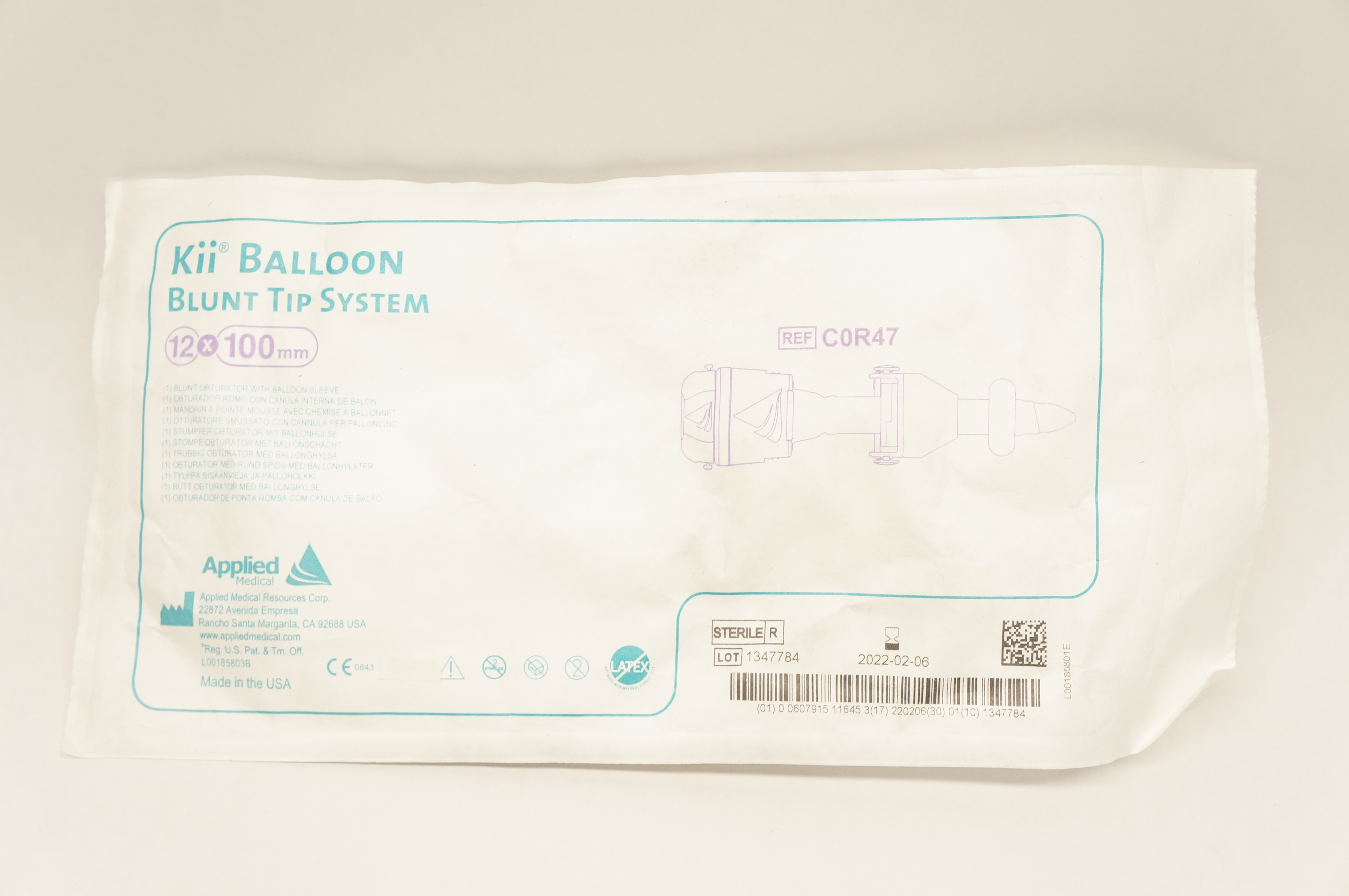 Applied Medical C0R47 Kii Balloon Blunt Tip System 12 x 100mm (x)