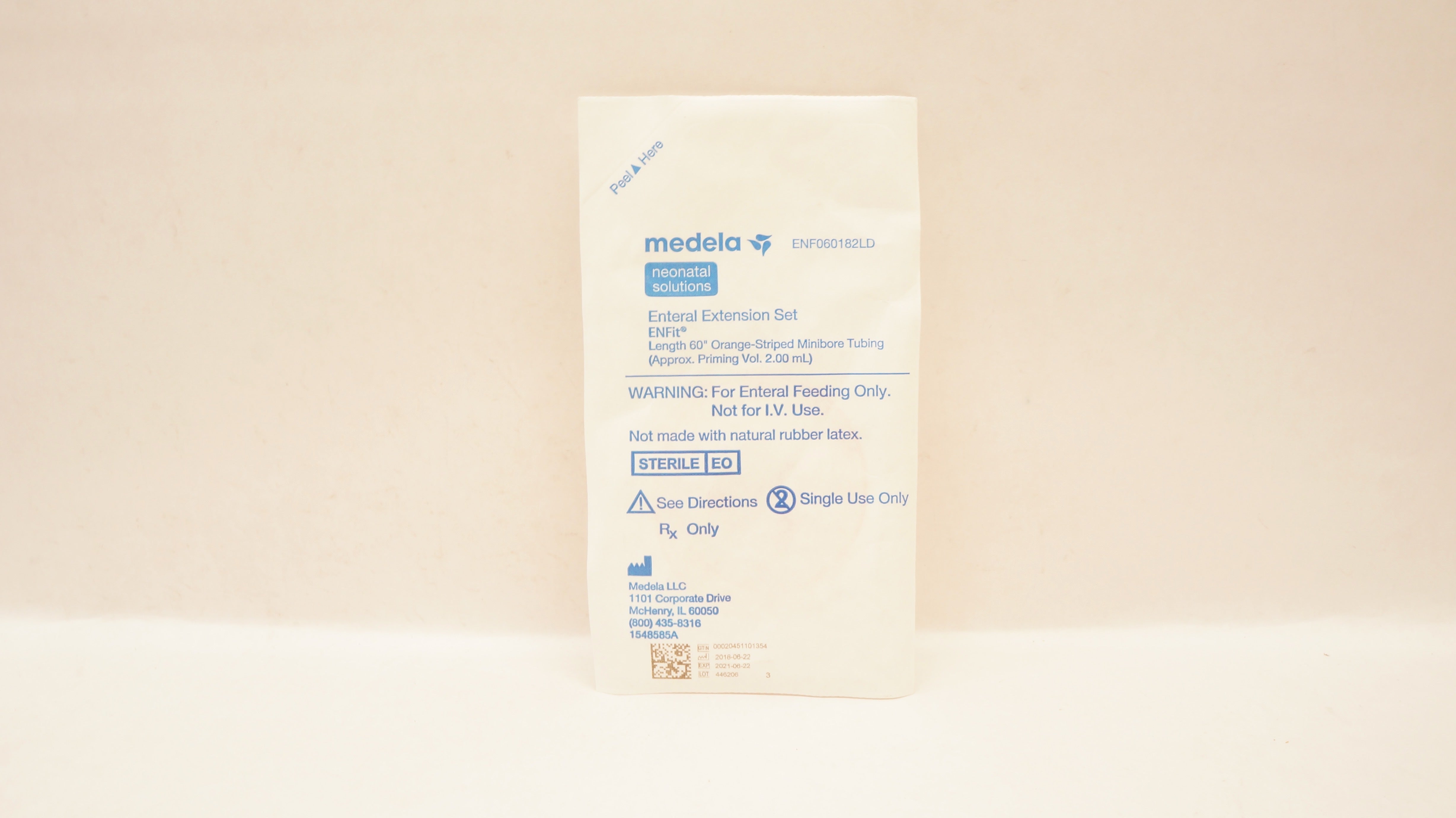 Medela ENF060182LD Enteral Extemsion Set ENFit  60inch Minibore Tubing 2.00mL (x)