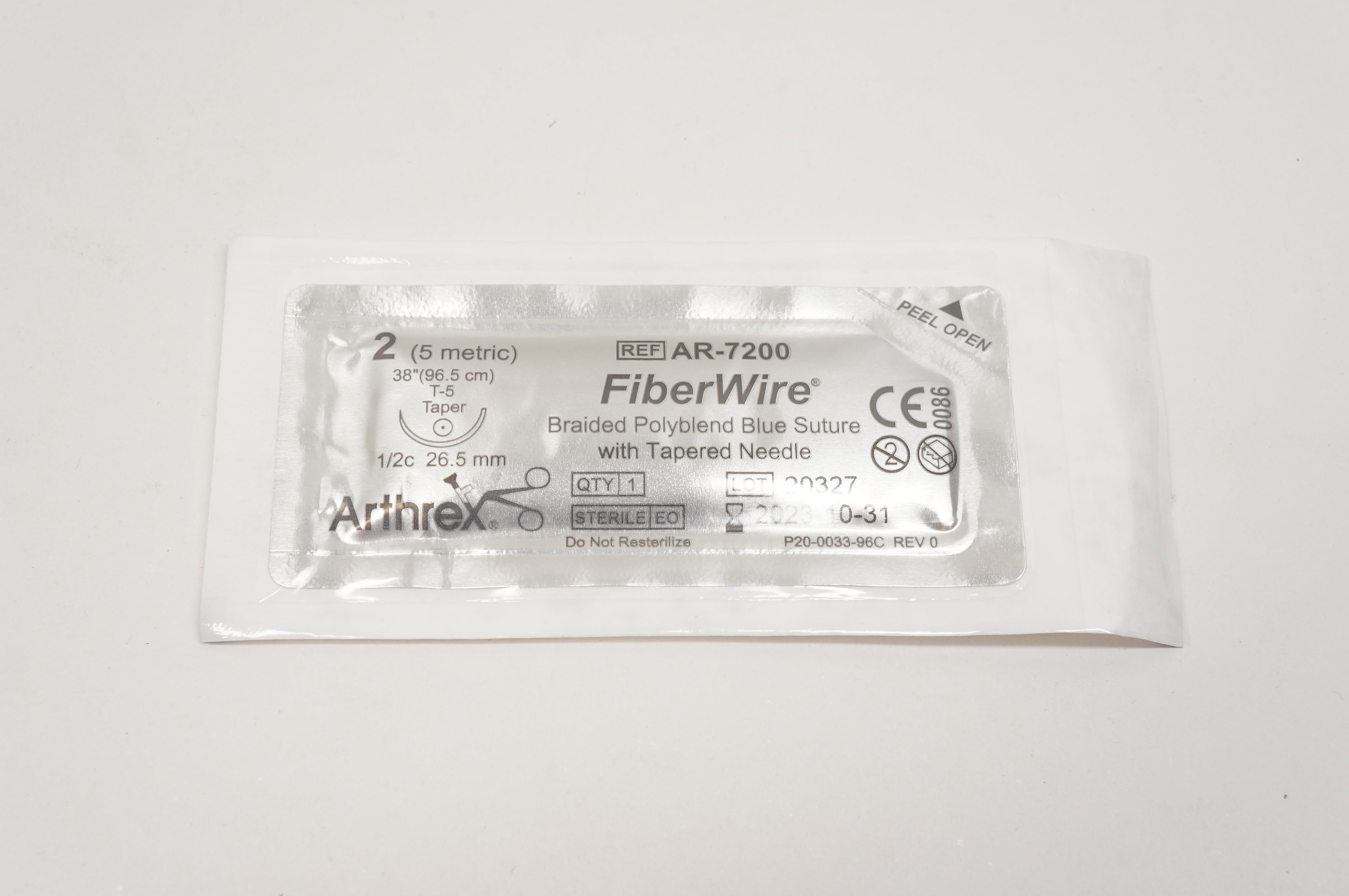 Arthrex AR-7200 2 FiberWire, T-5 Taper, 1/2c 26.5mm, 38inch