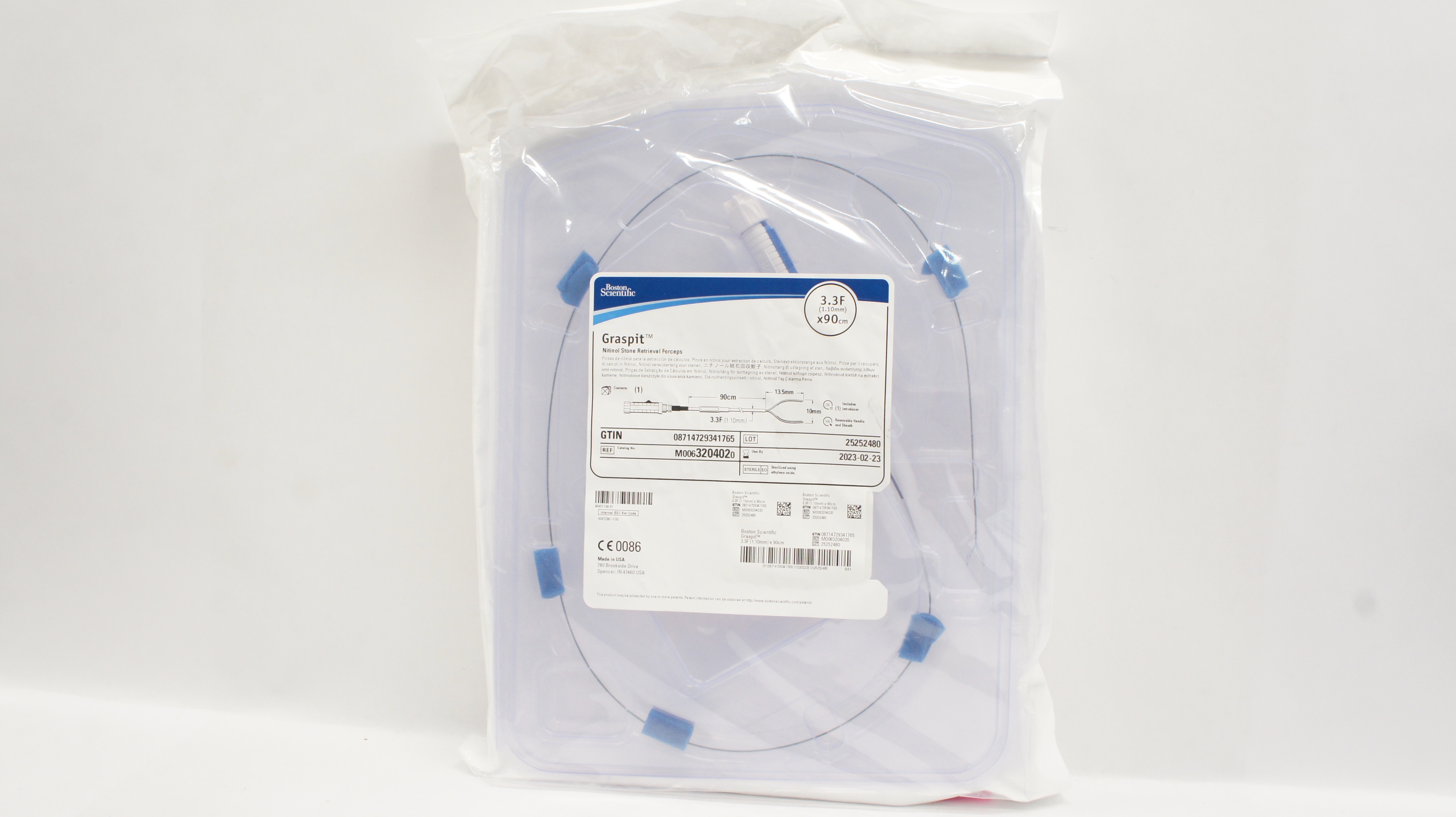 Boston Scientific 320402 Graspit Stone Retrieval Forceps 3.3F x 90cm