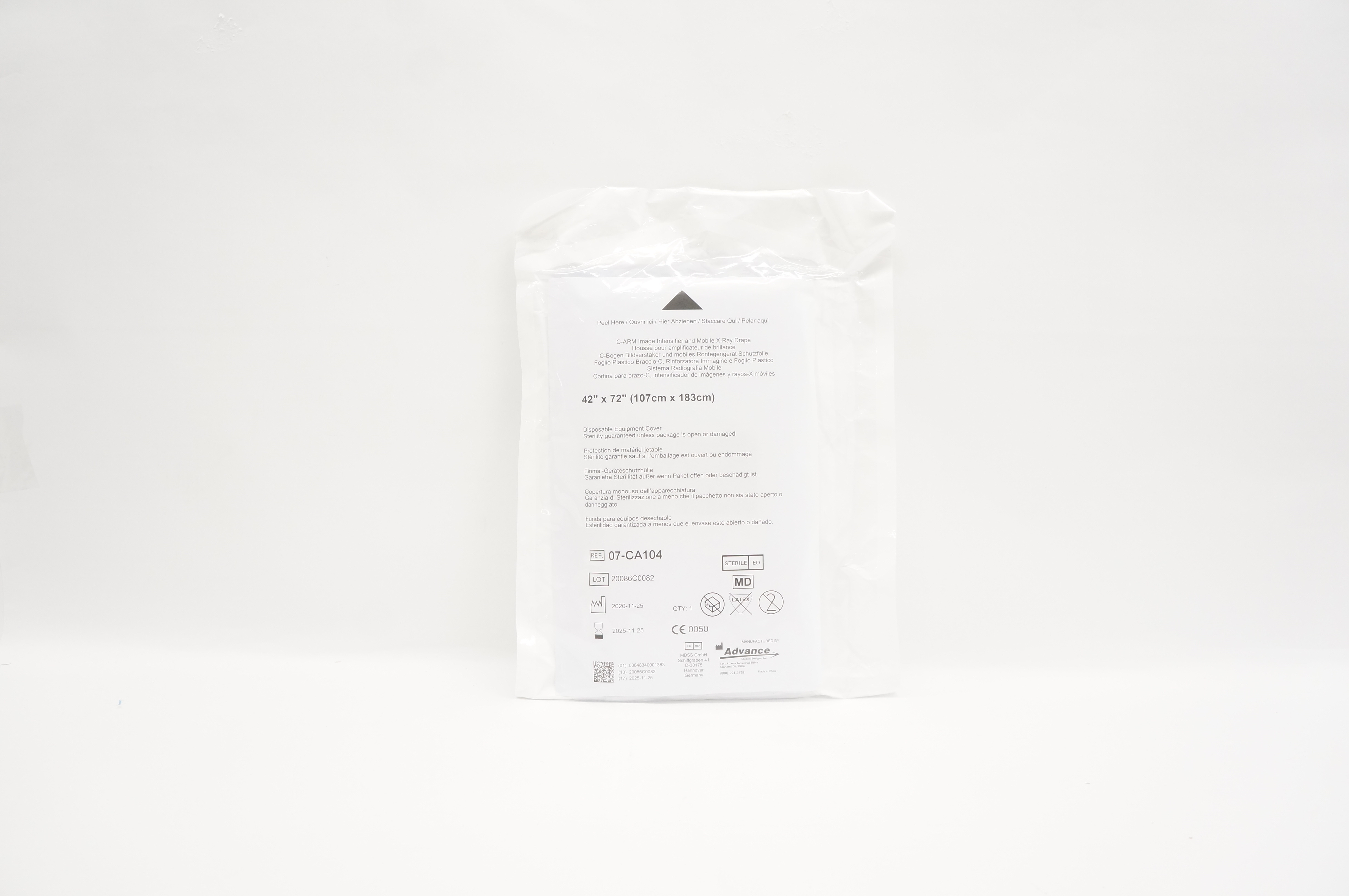 Advance 07-CA104 Disposable Equipment Cover 42inch x 72inch
