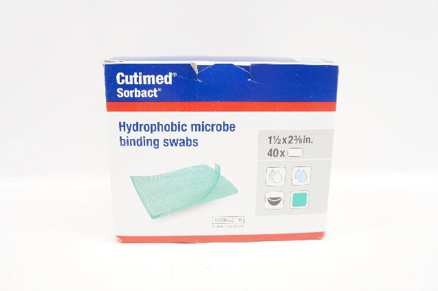 BSN 72164-12 Cutimed Sorbact Hydrophobic Microbe Binding Swabs - Box of 40
