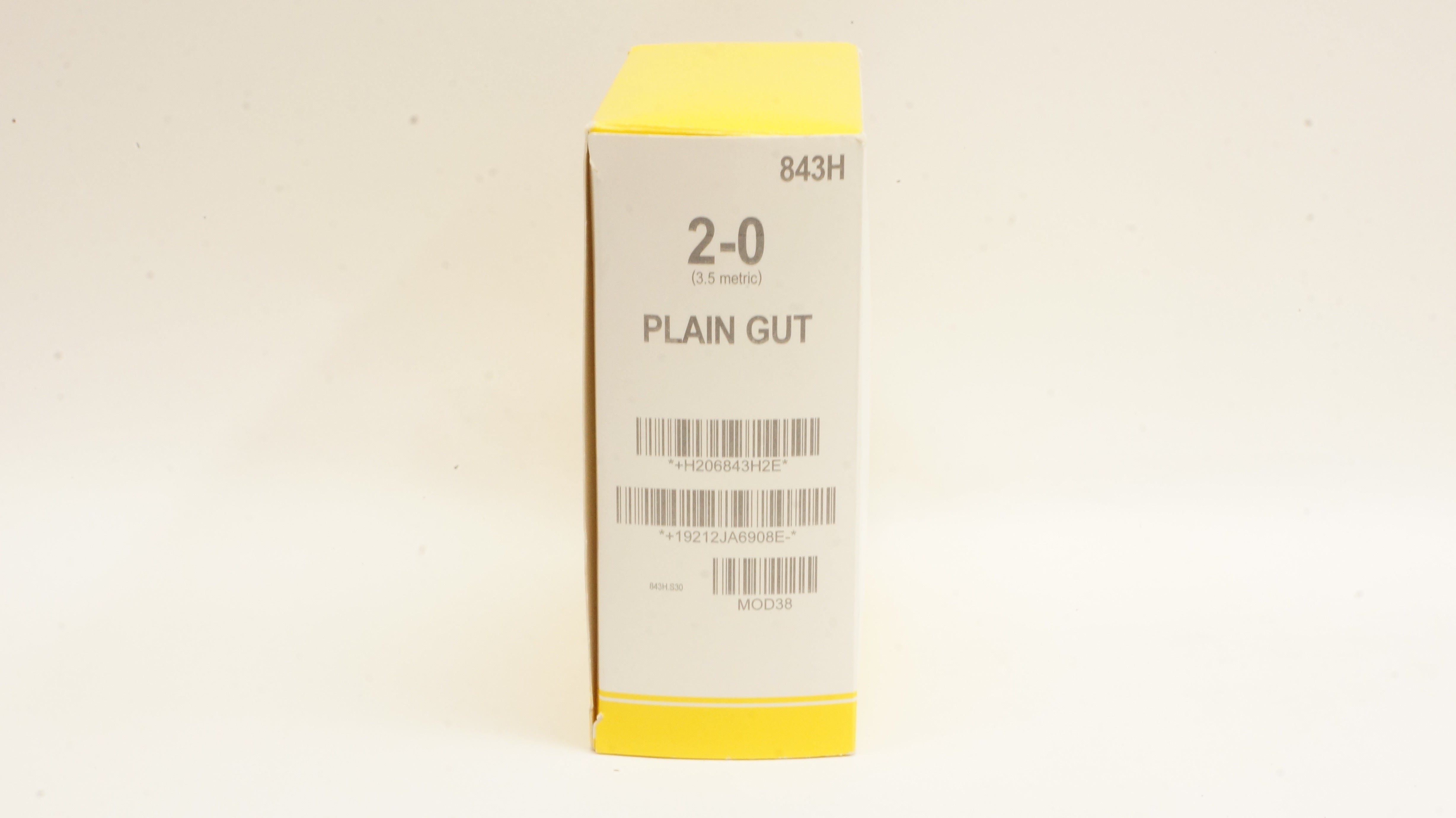 Ethicon 843H 2-0 Plain Gut CT-1 36mm 1/2c Taper, 27 inch (x) - Box of 33