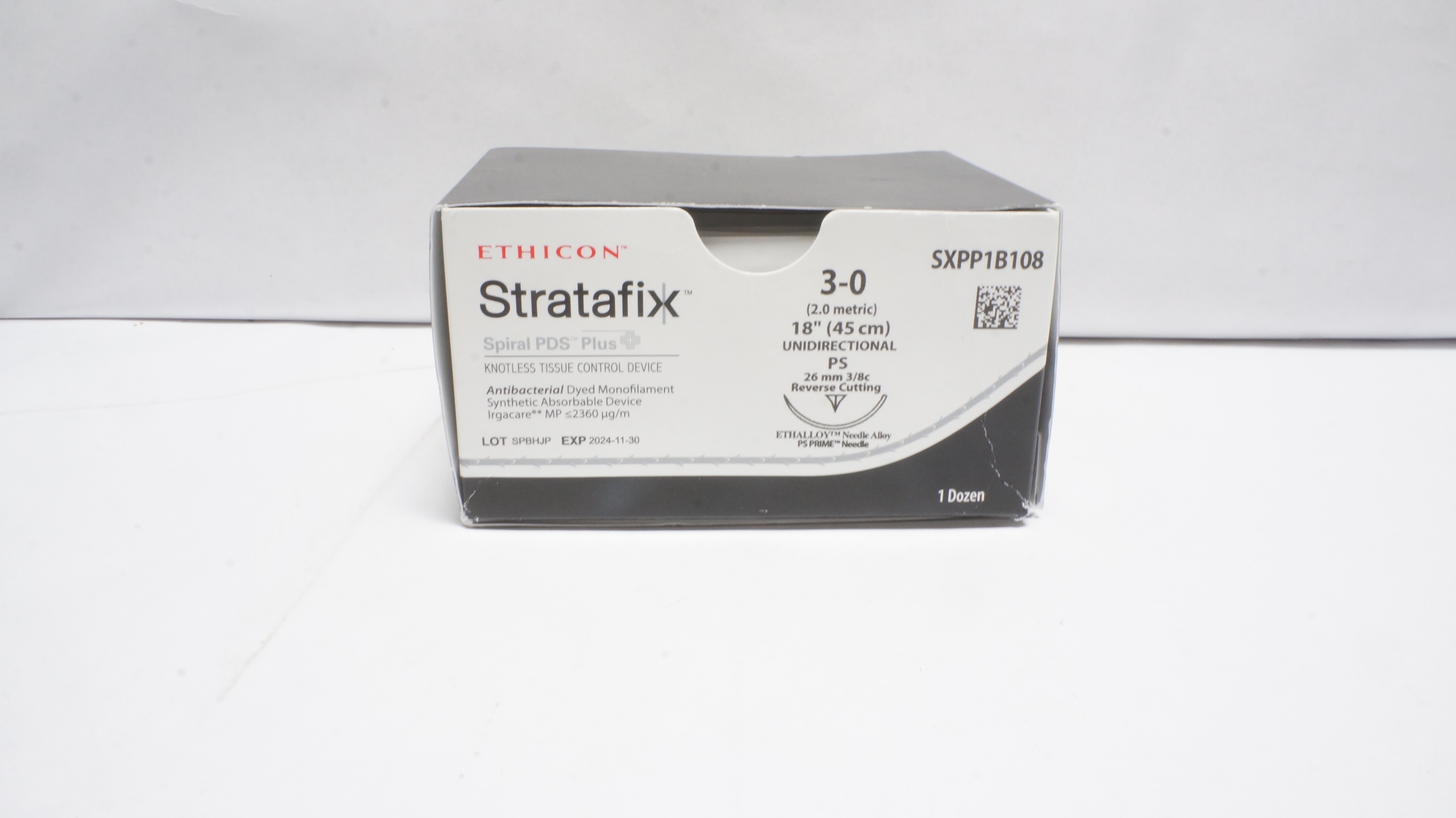 Ethicon SXPP1B108 3-0 STRATAFIX SPIRAL PDS PLUS 18inch, PS 26mm (x) - Box of 11