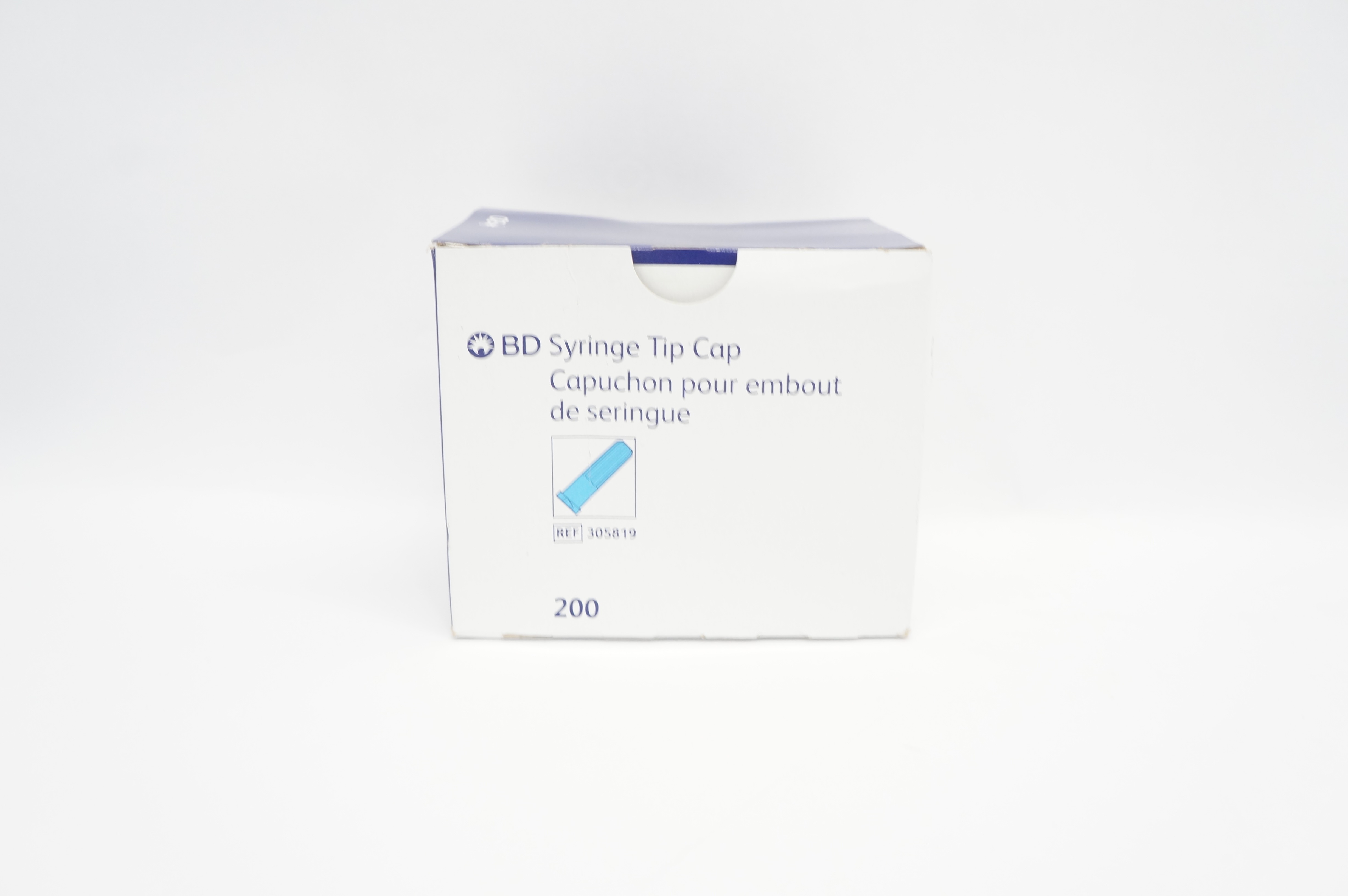 BD 305819 Syringe Tip Cap - Box of 200