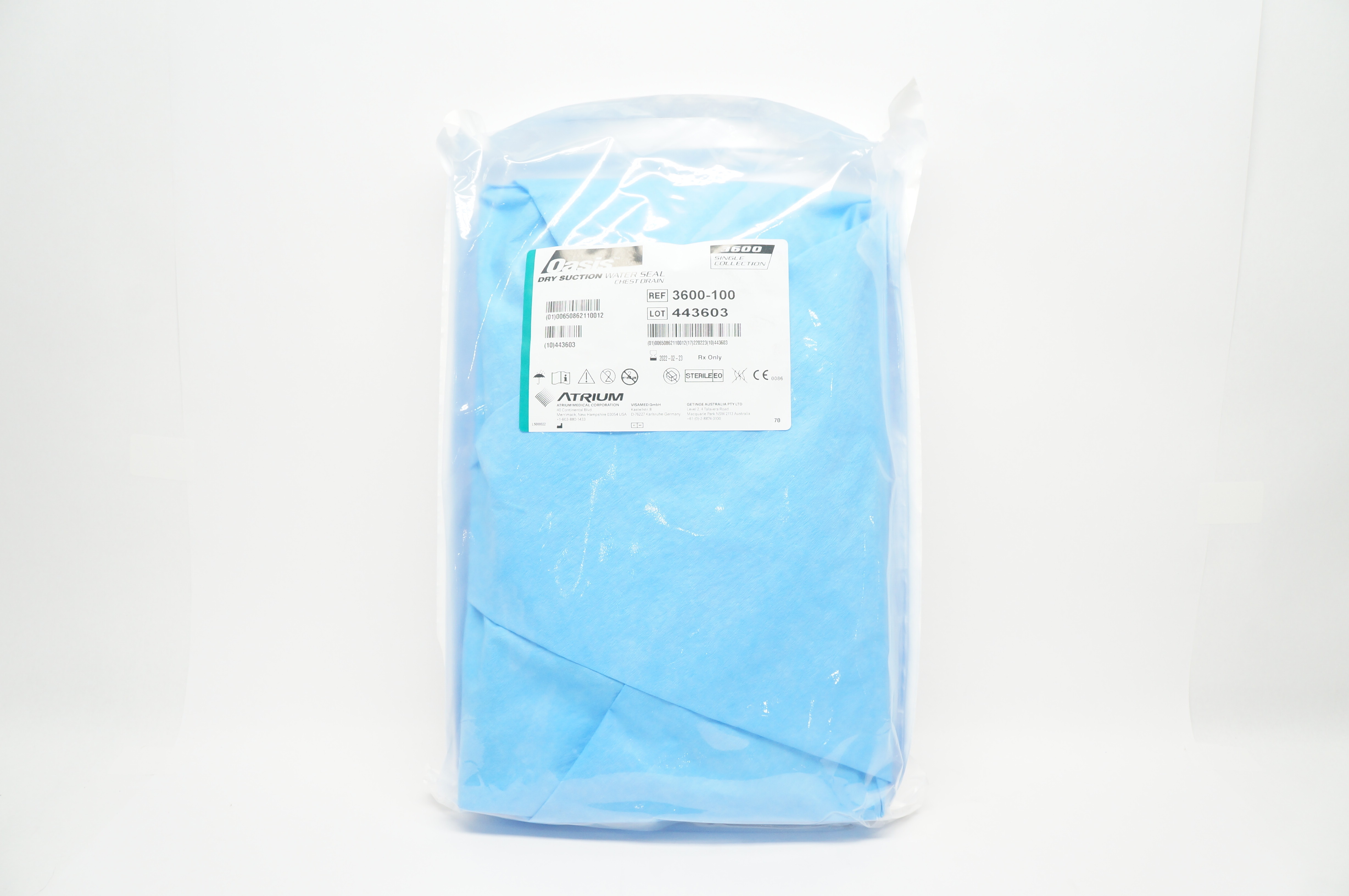 Atrium 3600-100 Oasis Dry Suction Water Seal Chest Drain (x)