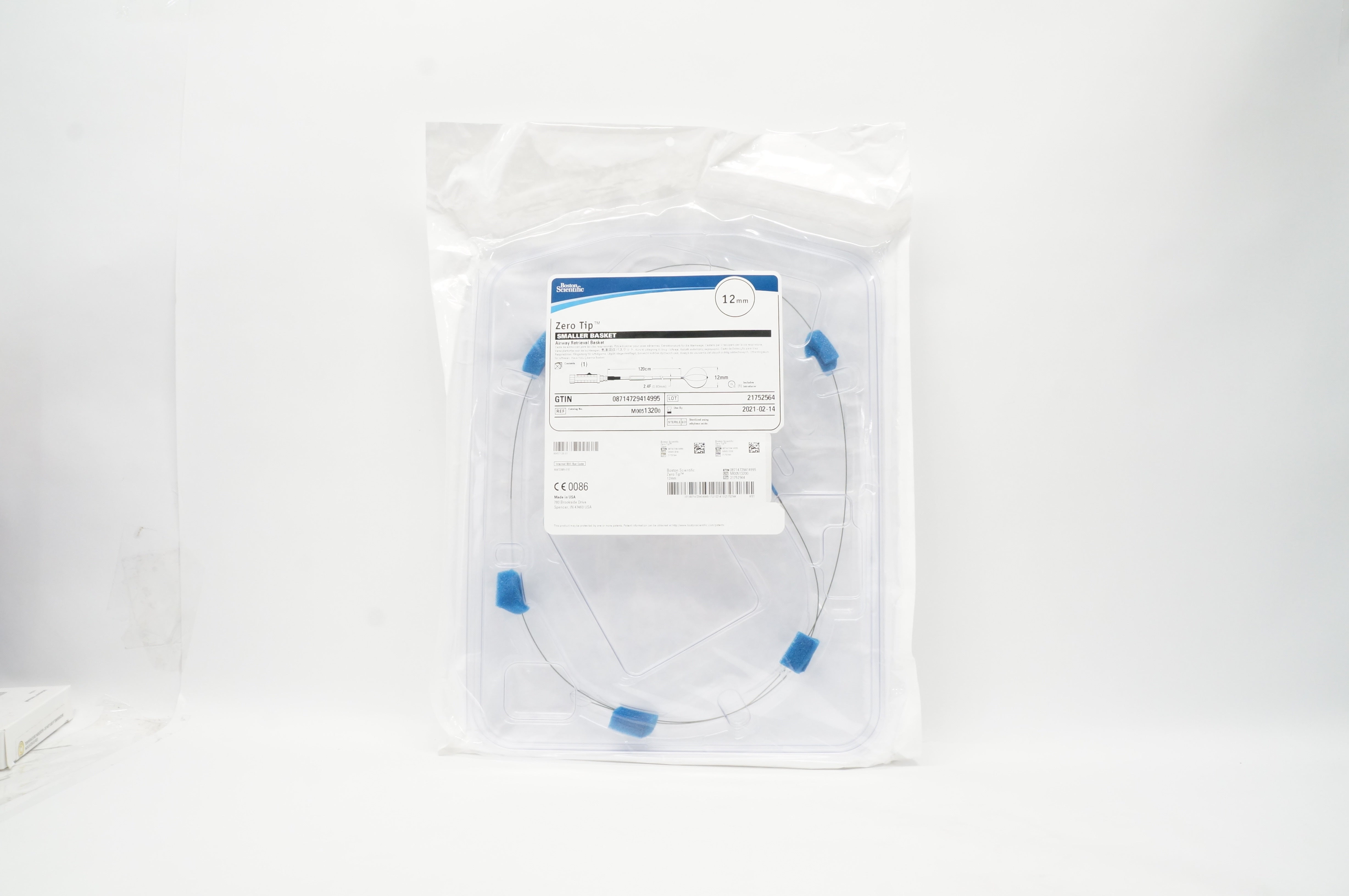 Boston Scientific 1320 Zero Tip Airway Retrieval Basket 12mmx120cmx2.4F (x)