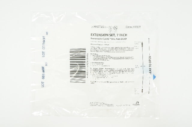 Hospira 14929-28 Extension Set, Removable Clave Site, Non-DEHP, 7 inch