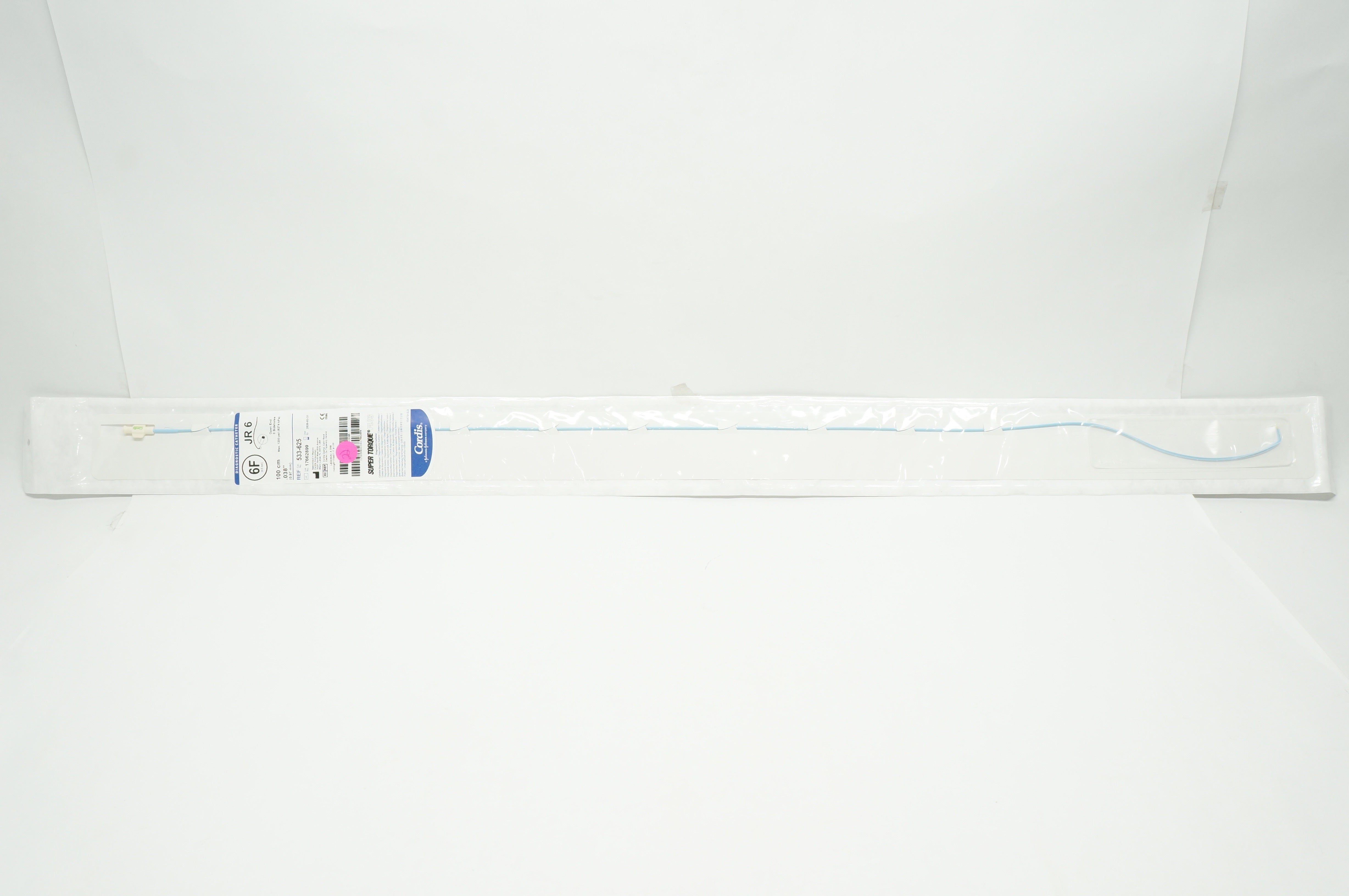 Cordis 533-625 JR 6 Super Torque Angiographic Cath. 6F x .038inch x 100cm (x)