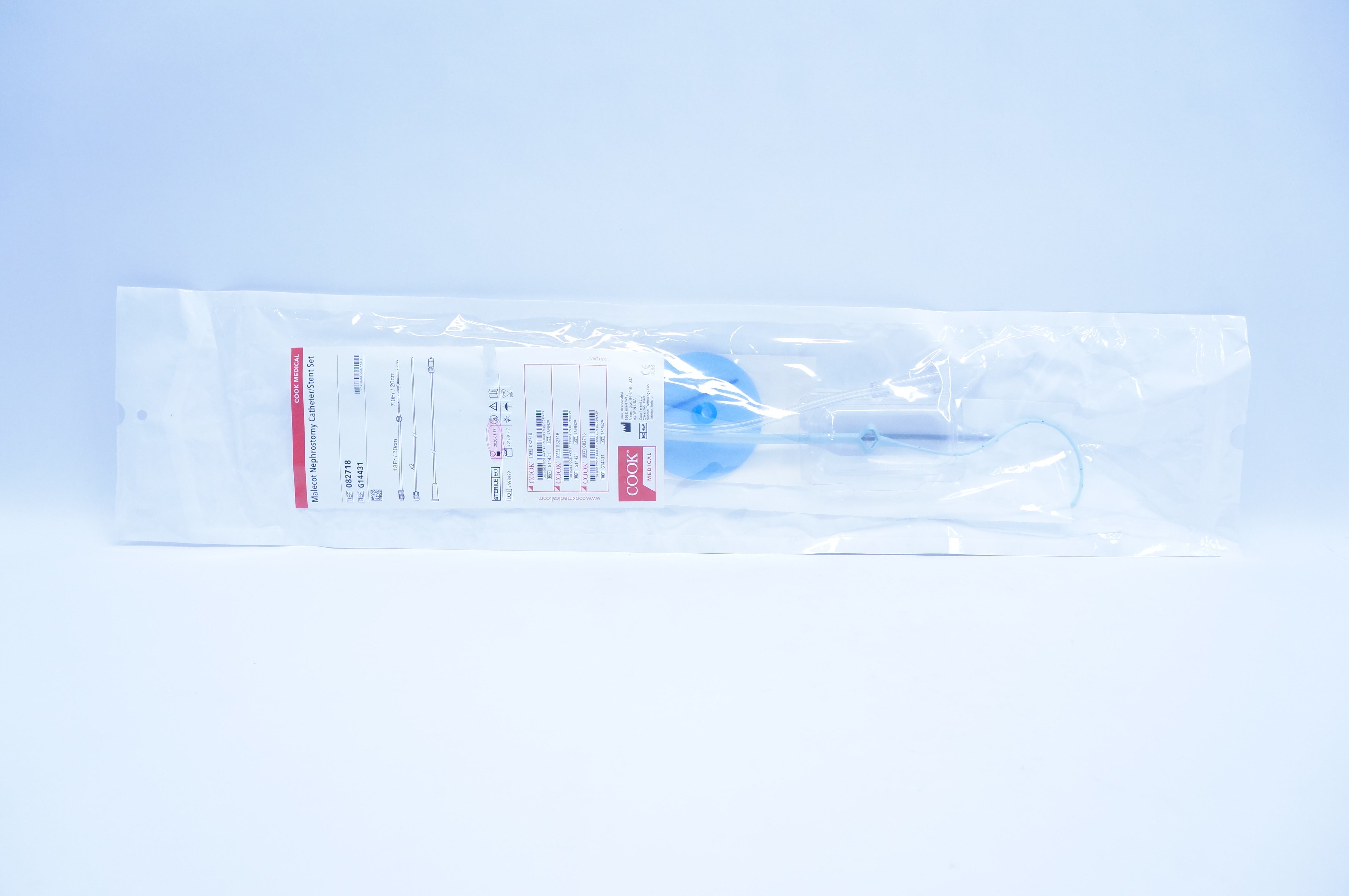 Cook Medical G14431 Malecot Nephrostomy Cath/Stnt Set 18Fr. x 7.0 Fr. (x)