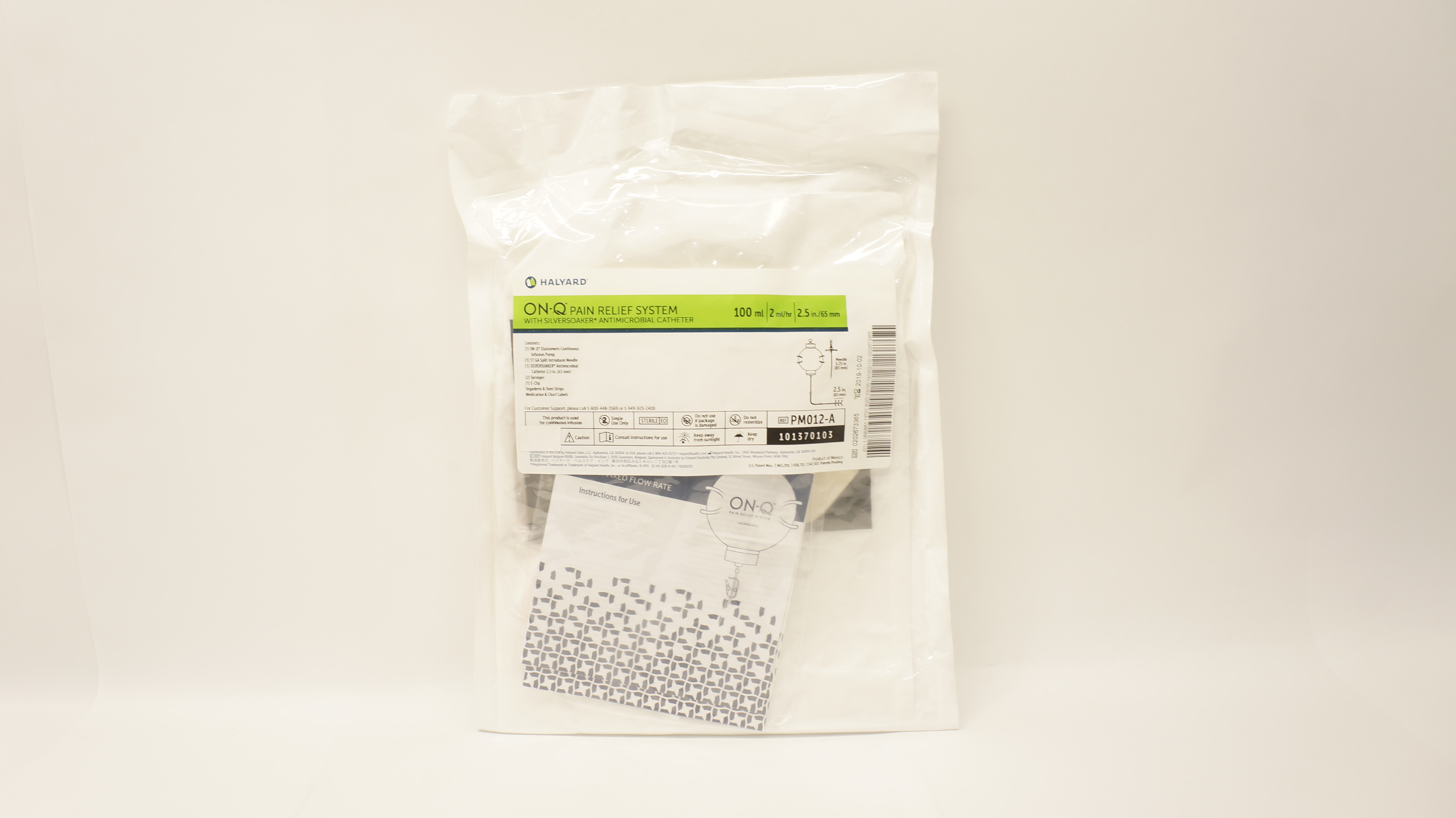Halyard PM012-A On-Q Pain Relief System with Cath 100ml Ndle 3.25in. 2.5in. (x)