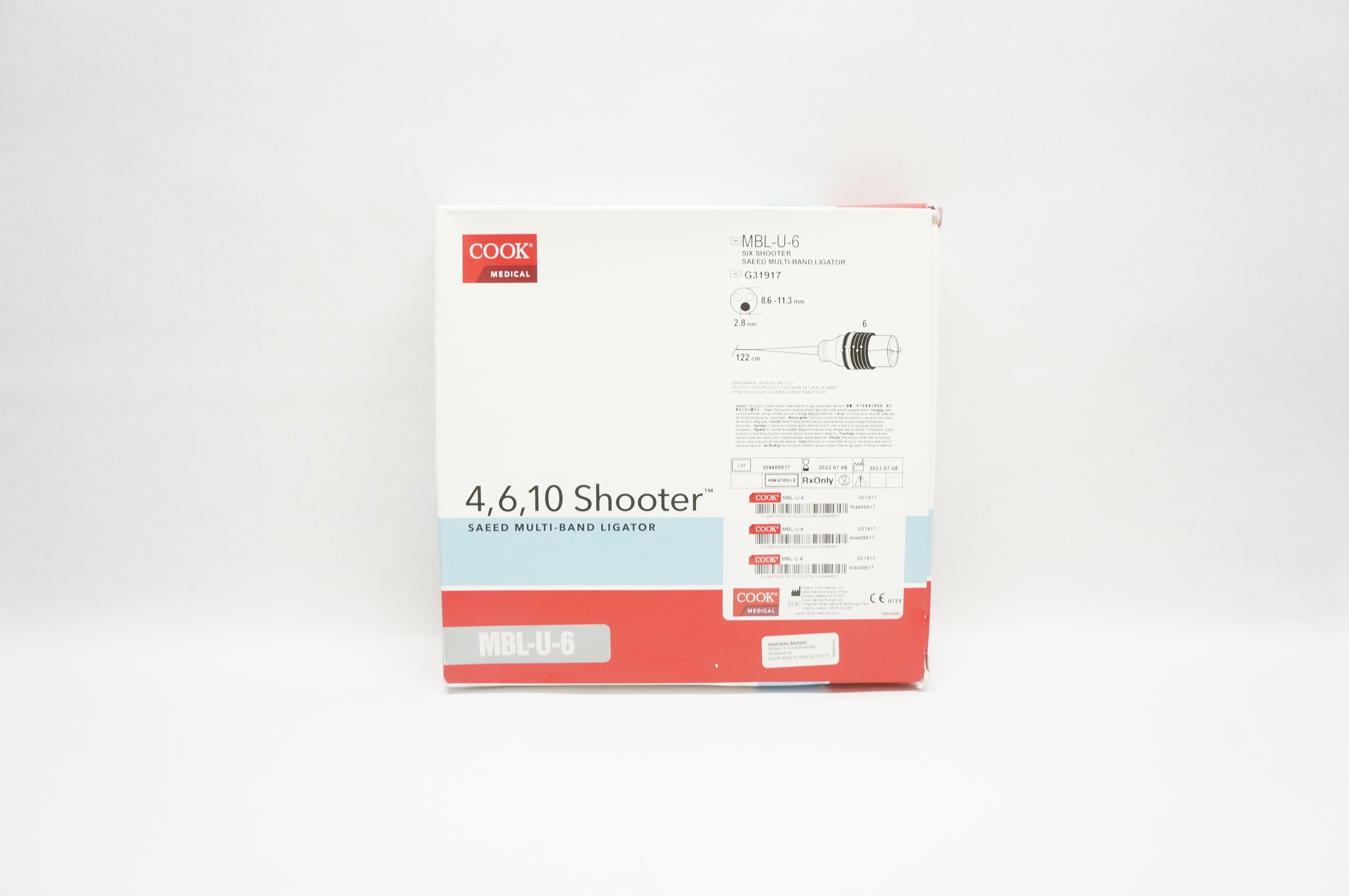 Cook Medical G31917 Six Shooter Saeed Multi-Band Ligator 8.6-11.3mm x 122cm (x)