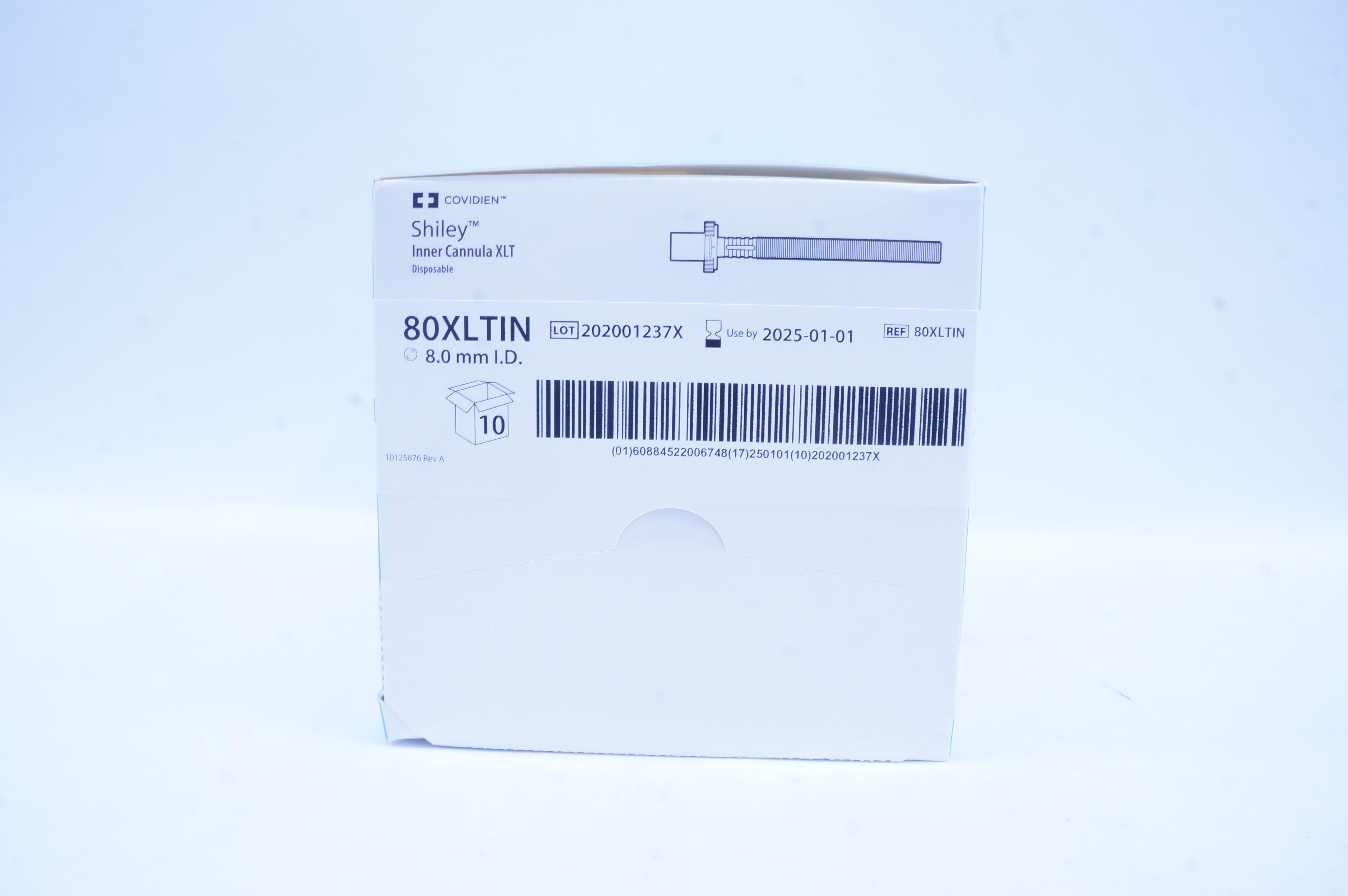 Covidien 80XLTIN Shiley Inner Cannula XLT Disposable 8.0mm I.D. - Box of 10