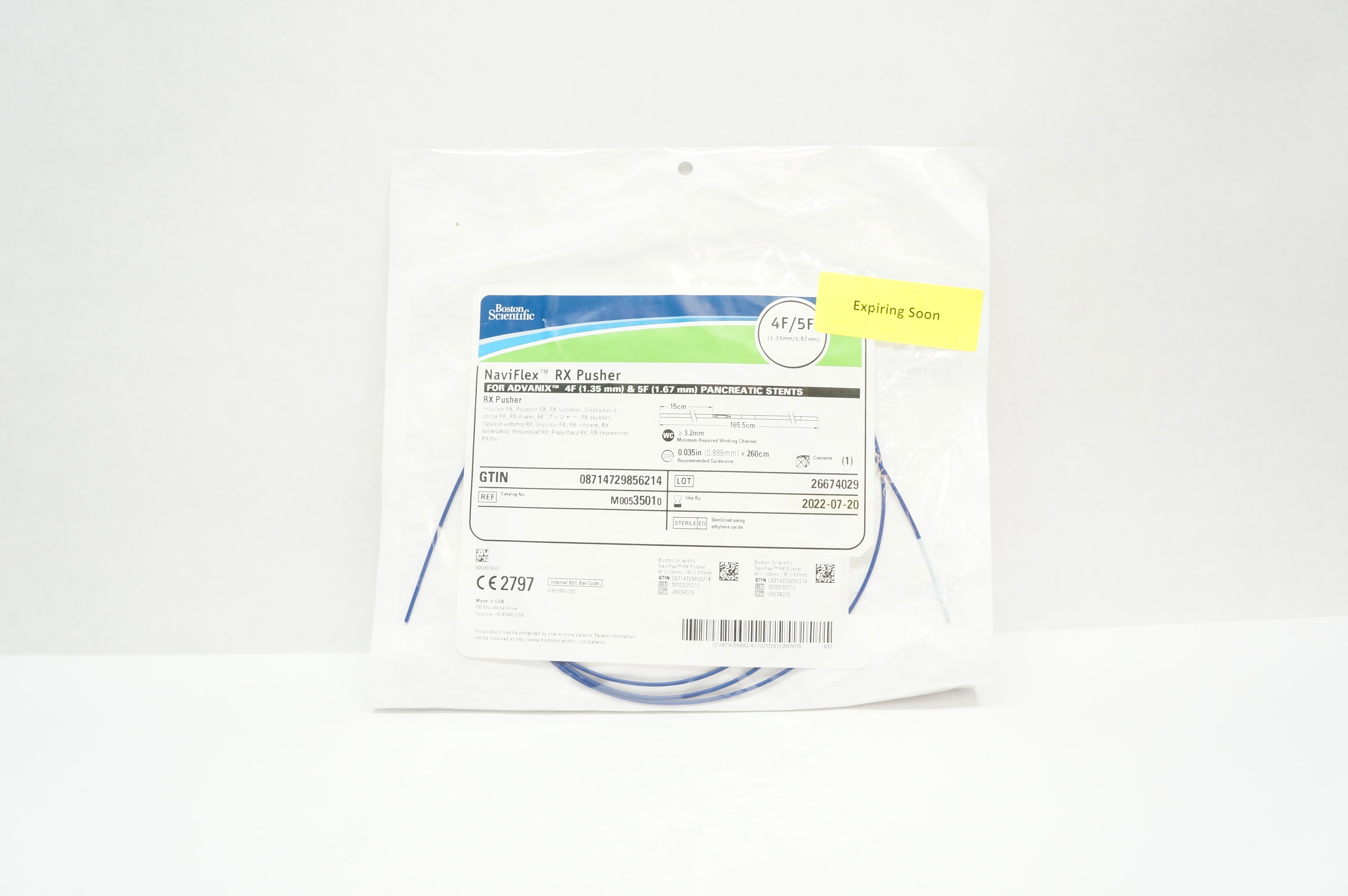 Boston Scientific 3501 NaviFlex RX Pusher for Advanix 4F&5F Pancreatic Stnts (x)