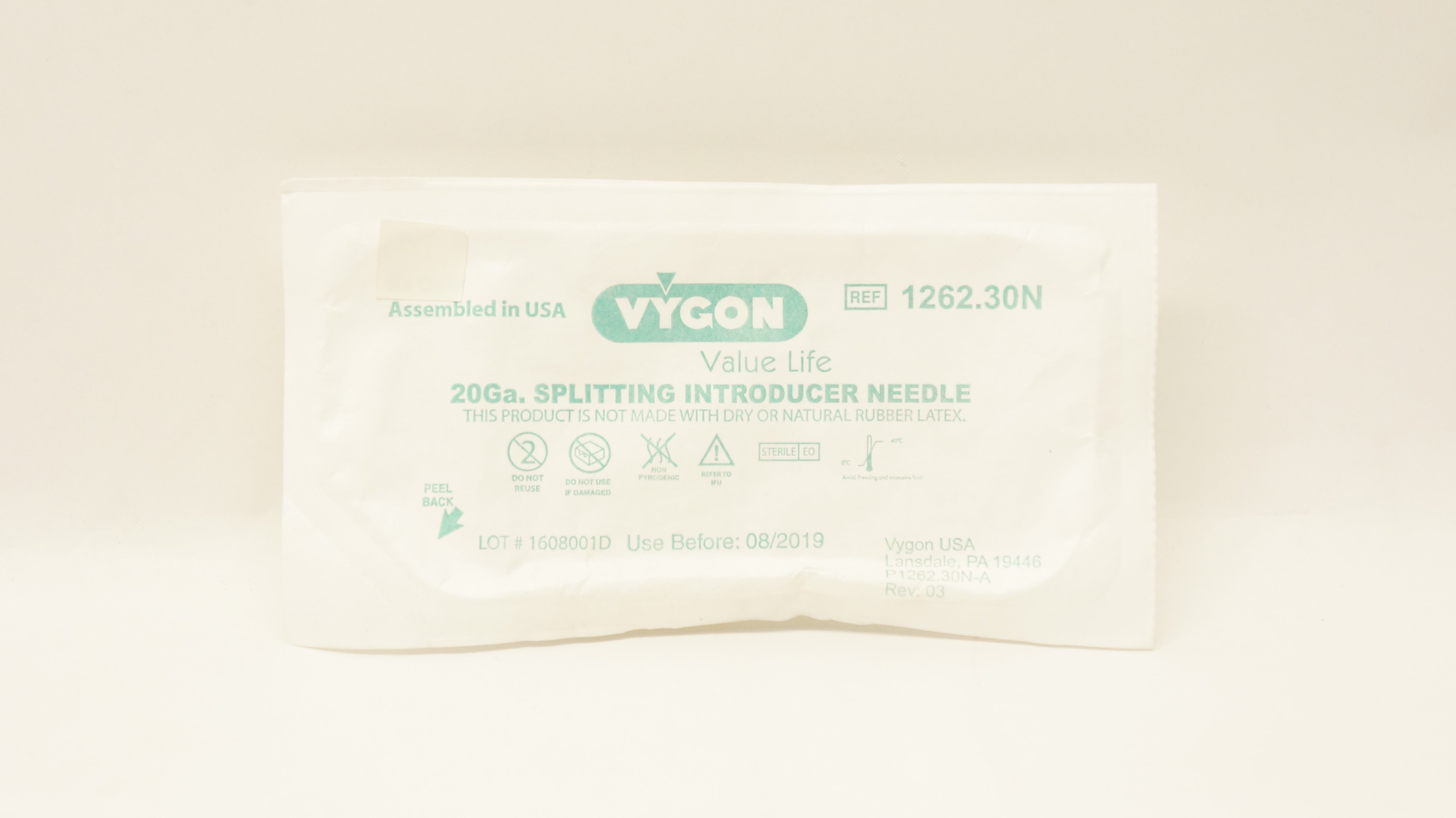 Vygon 1262.30N 20Ga Splitting Introducer Needle (x)
