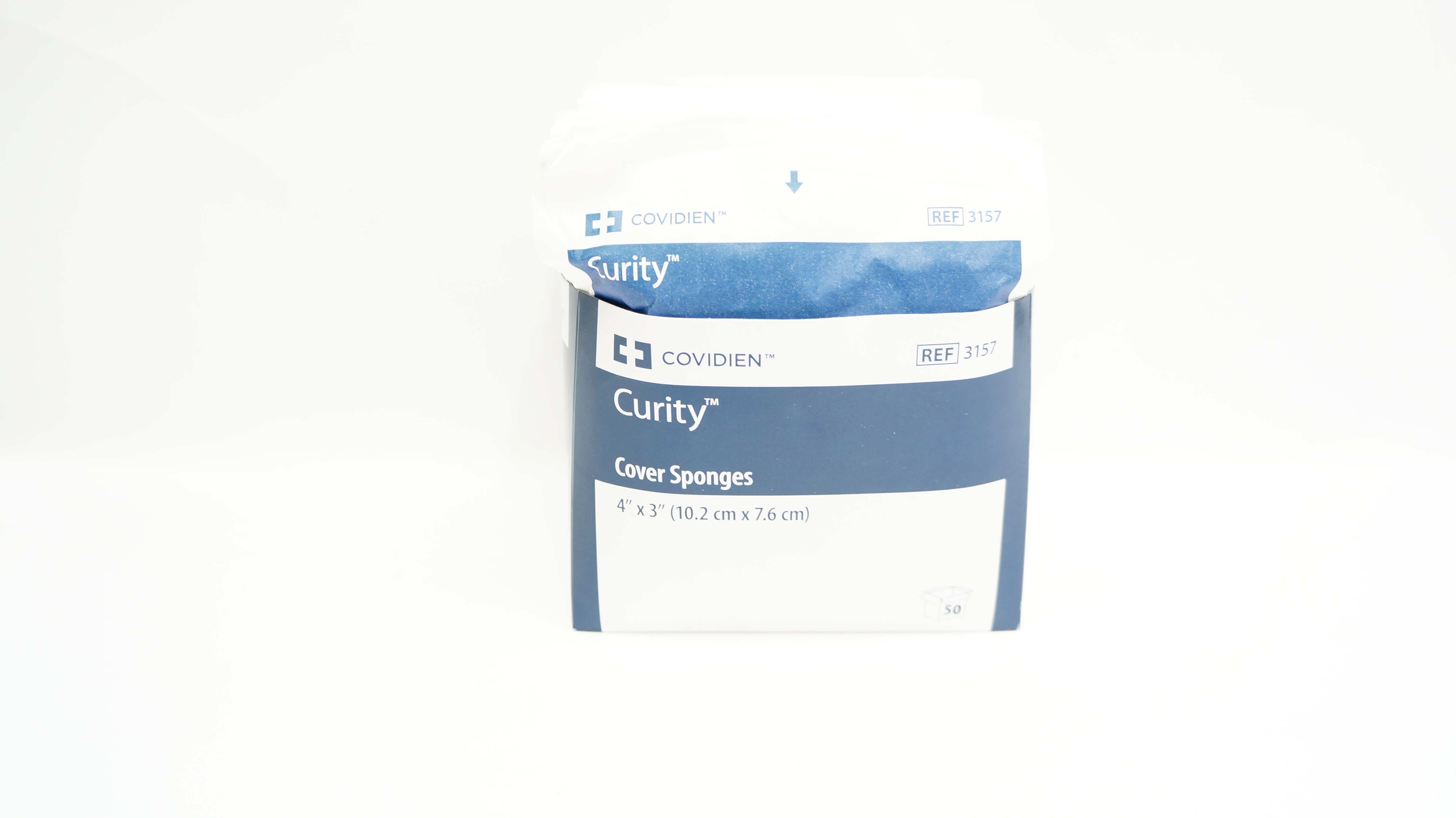 Covidien 3157 Curity Cover Sponges 4inch x 3inch - Box of 50