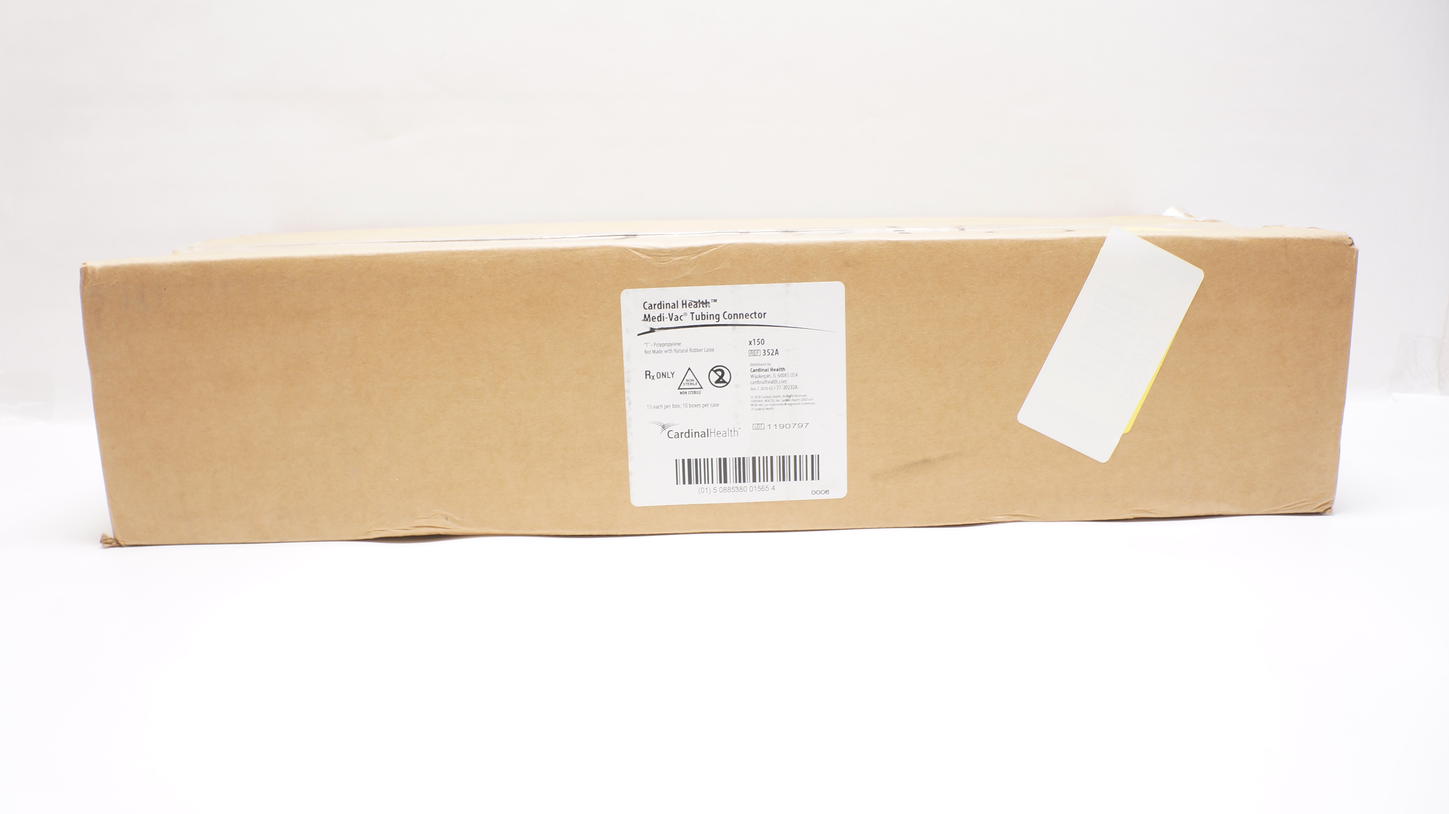 Cardinal Health 352A Medi-Vac Tubing Connector "T" Polypropylene - Box of 150