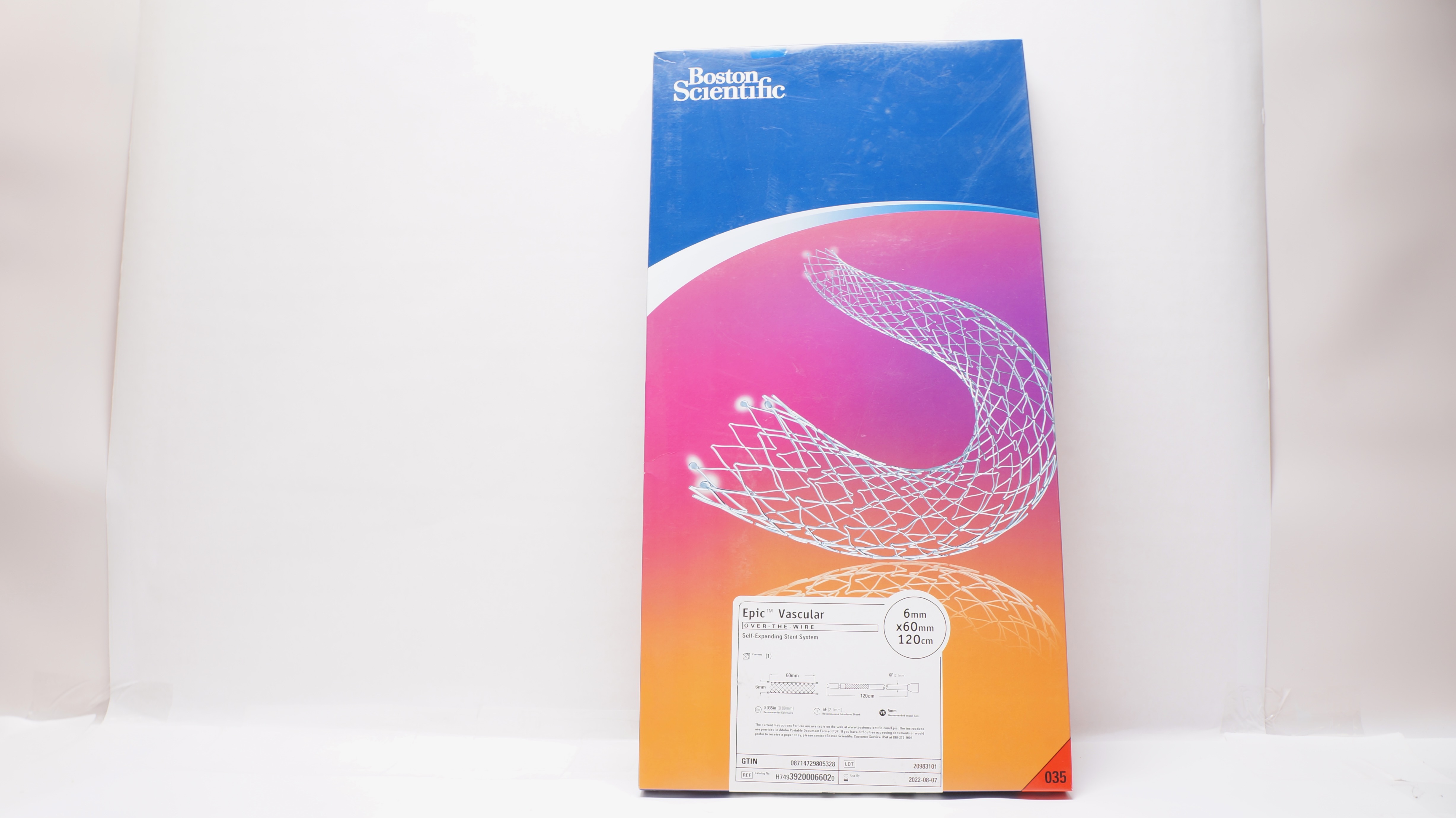 Boston Scientific H74939200066020 Epic Stnt System 6mm x 60mm x 120cm (x)