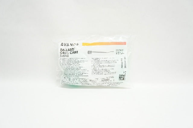 Avanos 12251 Ballard Oral Care Swab, Plastic Handle 6inch - Pack of 20