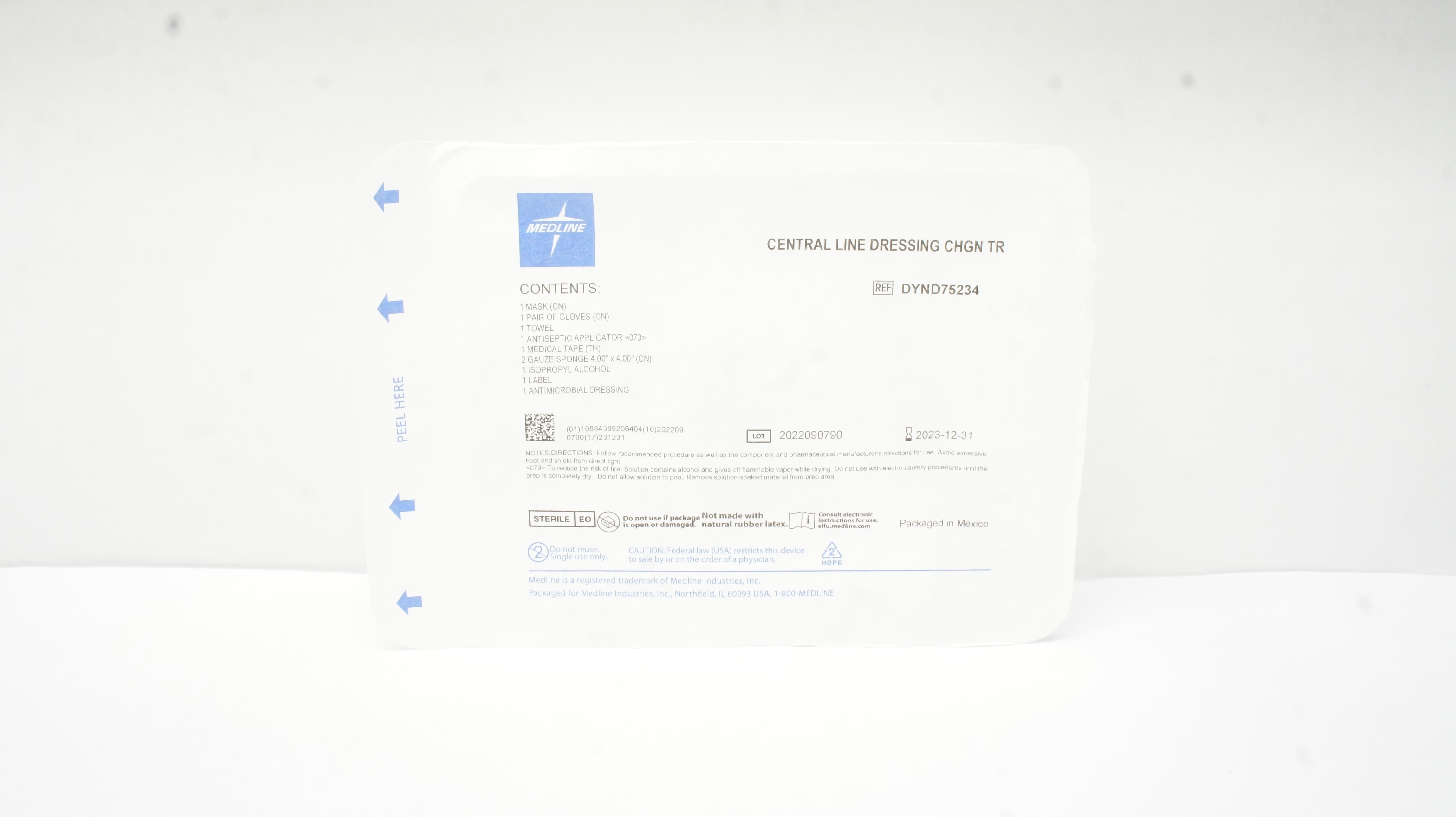Medline DYND75234 Central Line Dressing CHGN TR (x)