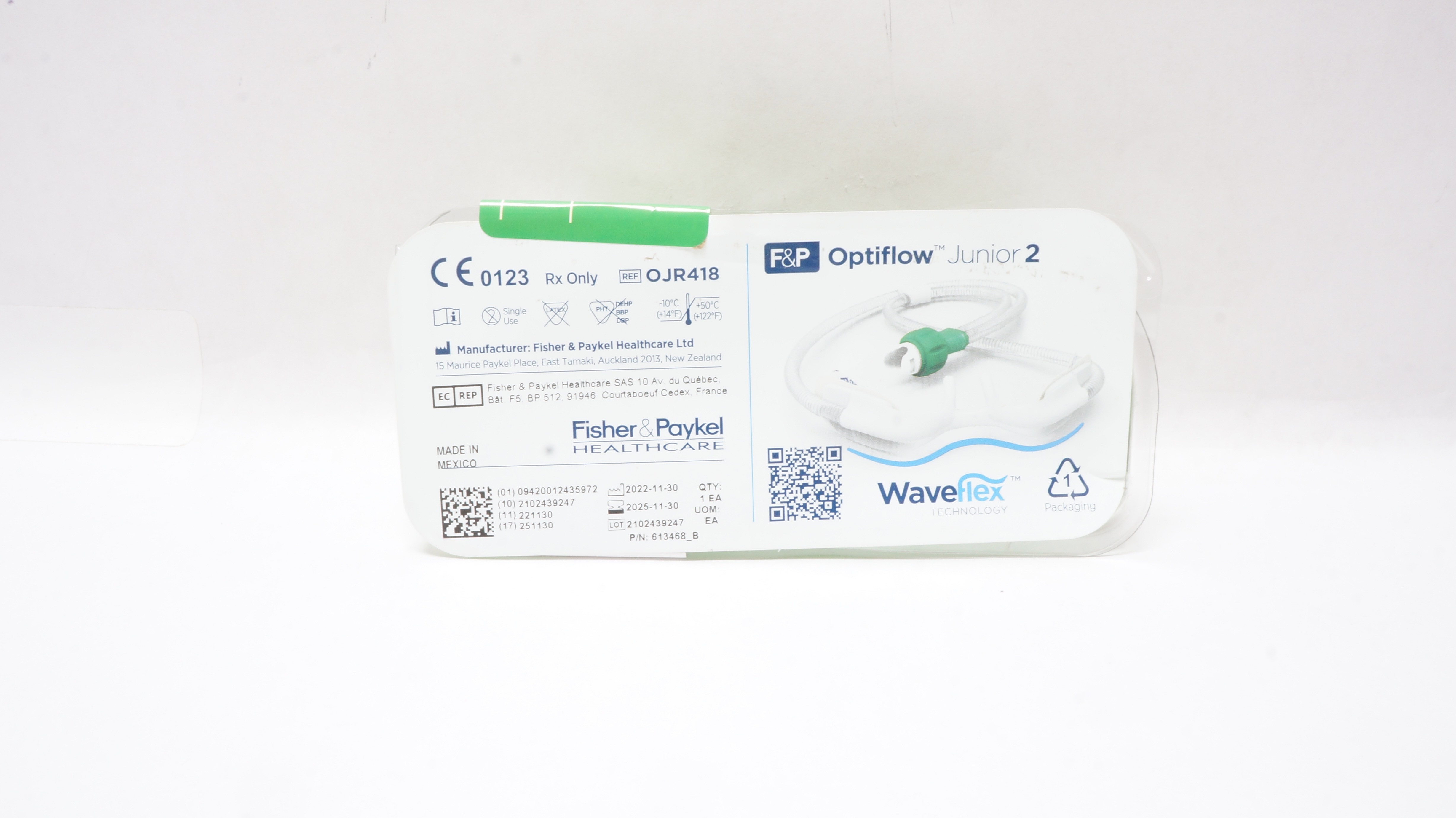 Fisher&Paykel OJR418 Optiflow Junior 2 Nasal Cannula XL, WaveFlex