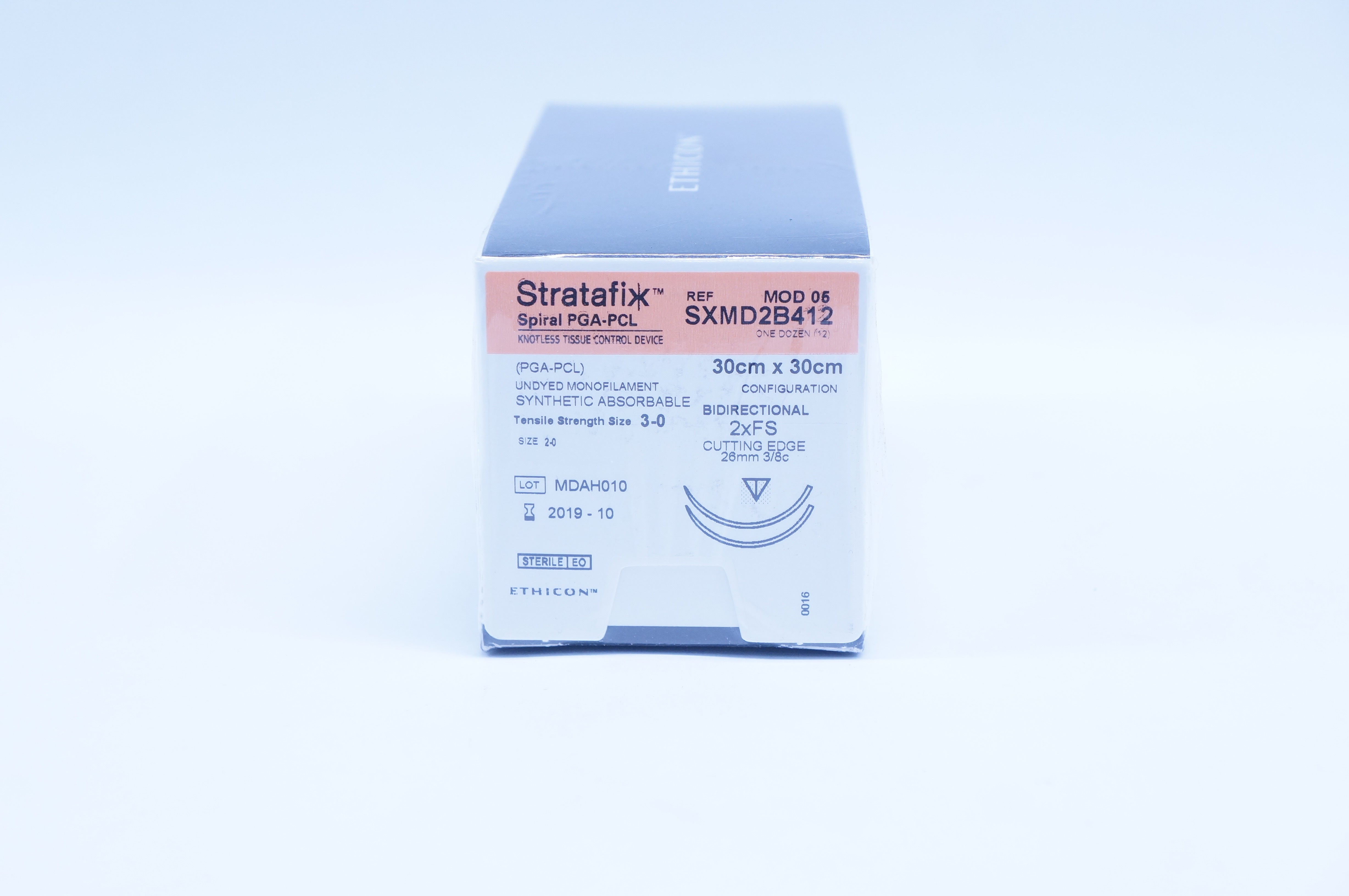 Ethicon SXMD2B412 3-0 Stratafix 2xFS 26mm 3/8c Cutting Edge, 30cm x 30cm (x)