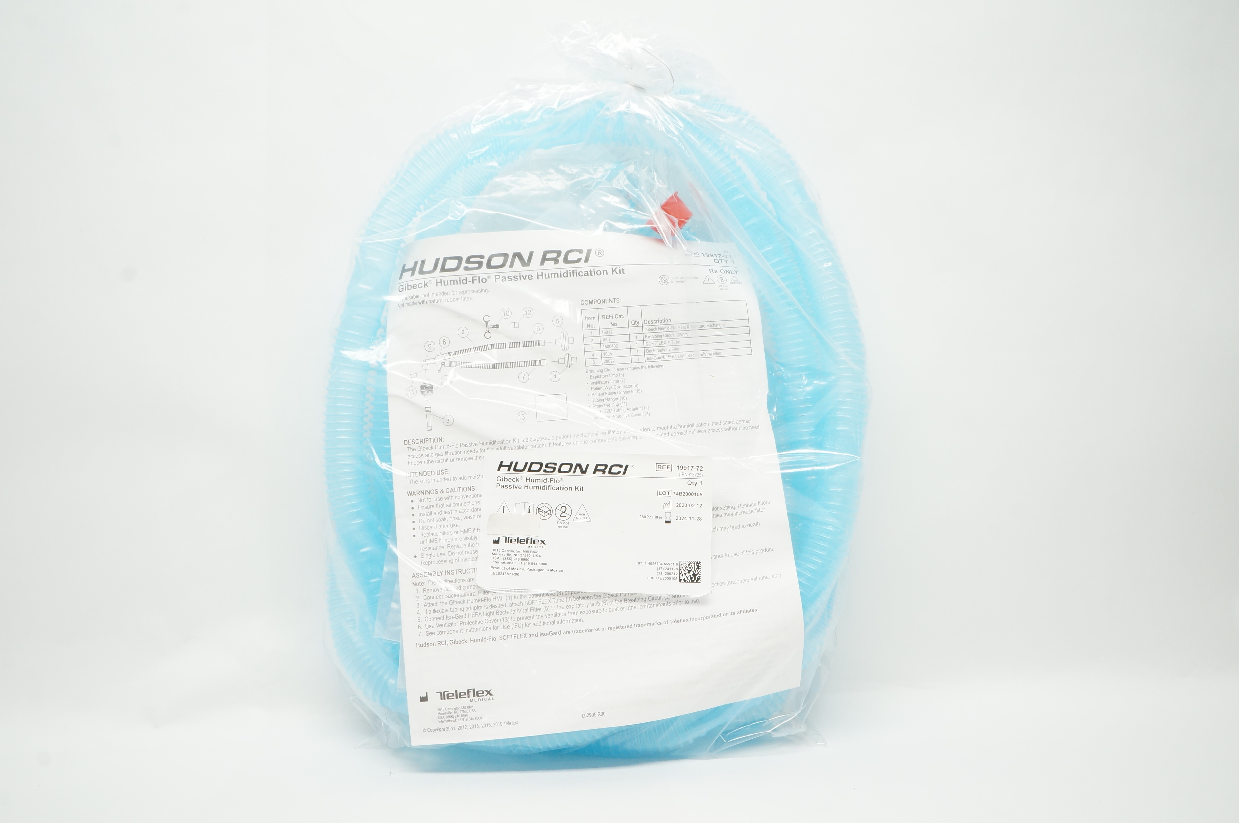 Teleflex 19917-72 Hudson RCI Gibeck Humid Flo Passive Humidification Kit