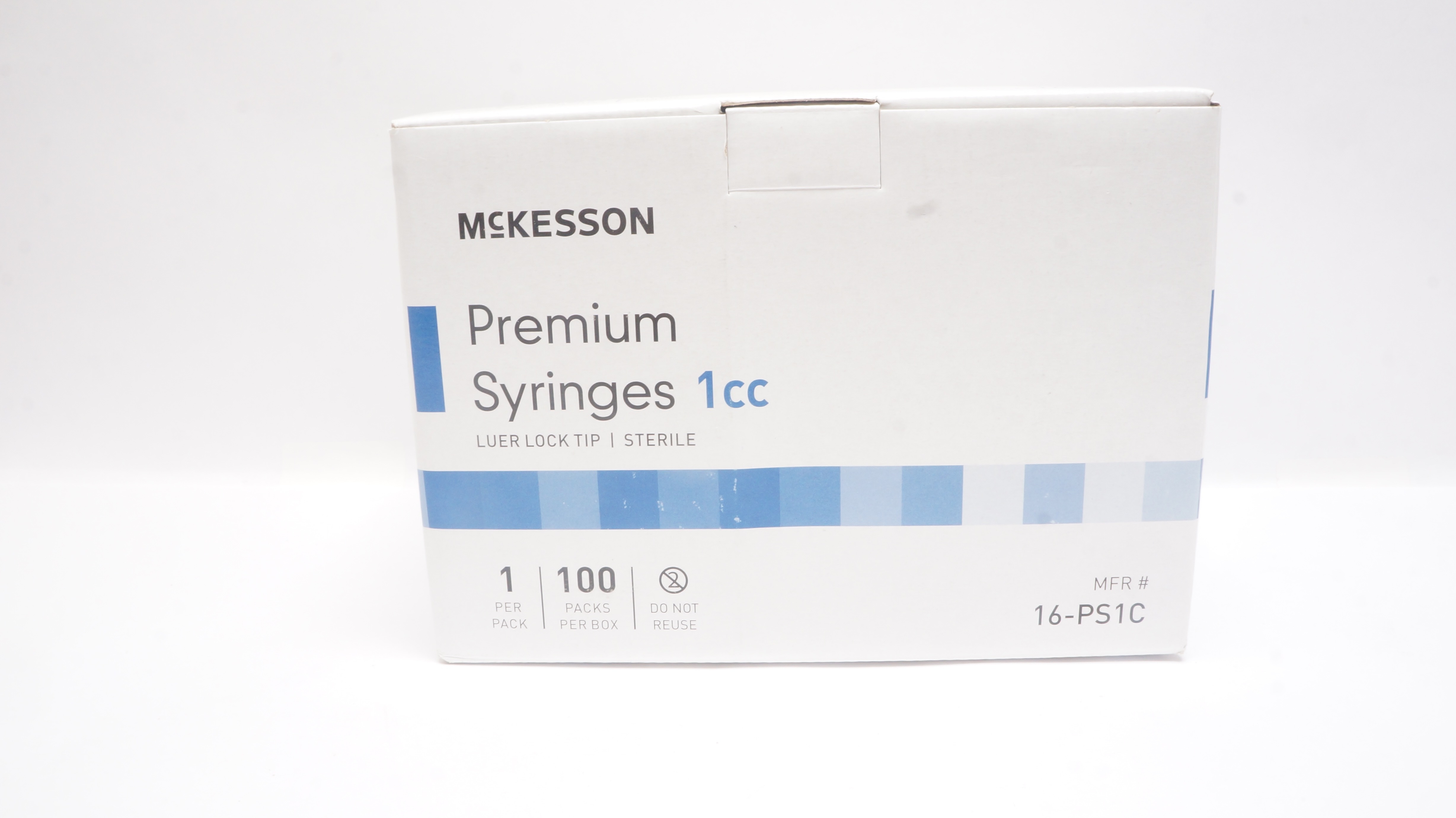 Mckesson 16-PS1C Premium Syringes 1cc Sterile Luer Lock Tip - Box of 100 (x)