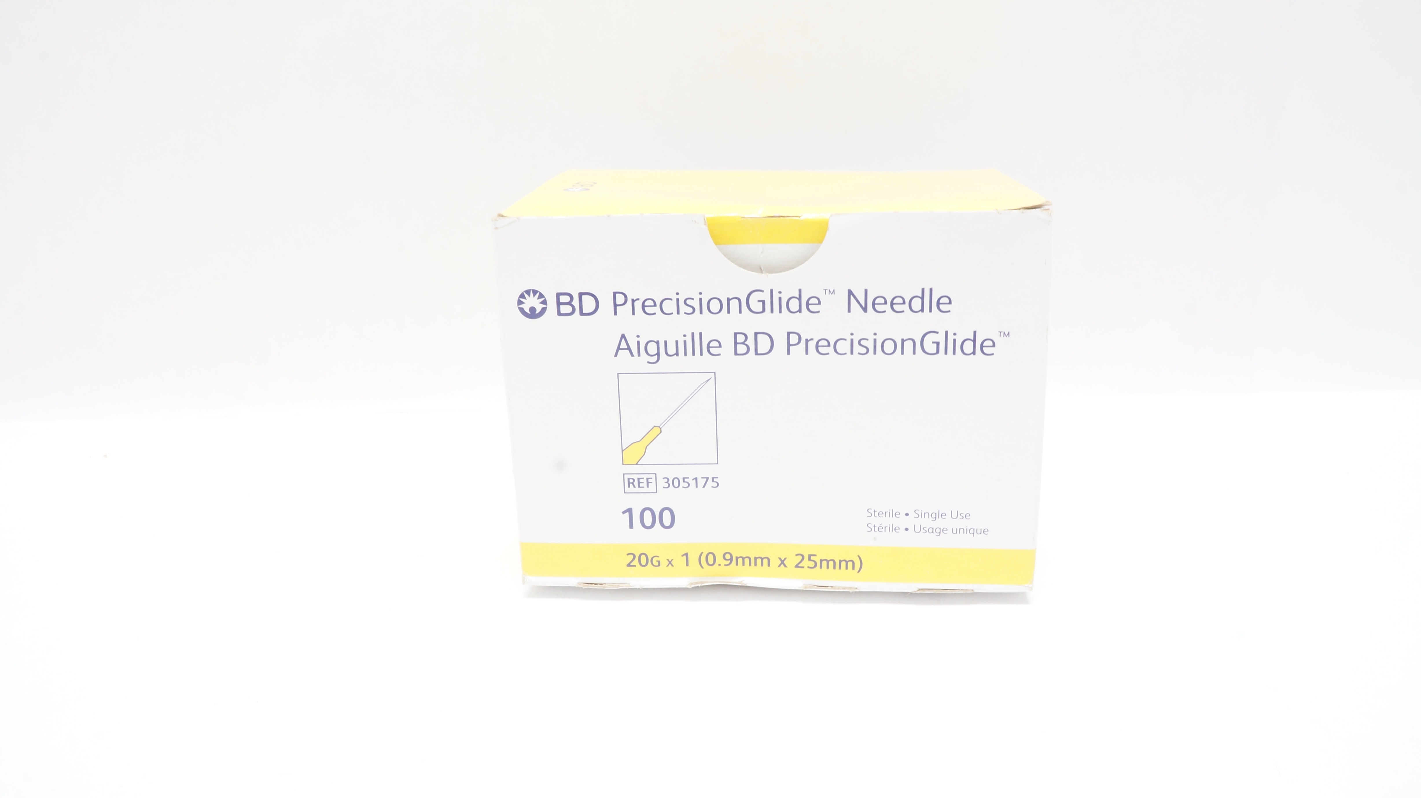 BD 305175 Becton PrecisionGlide Ndle 20G x 1inch - Box of 100