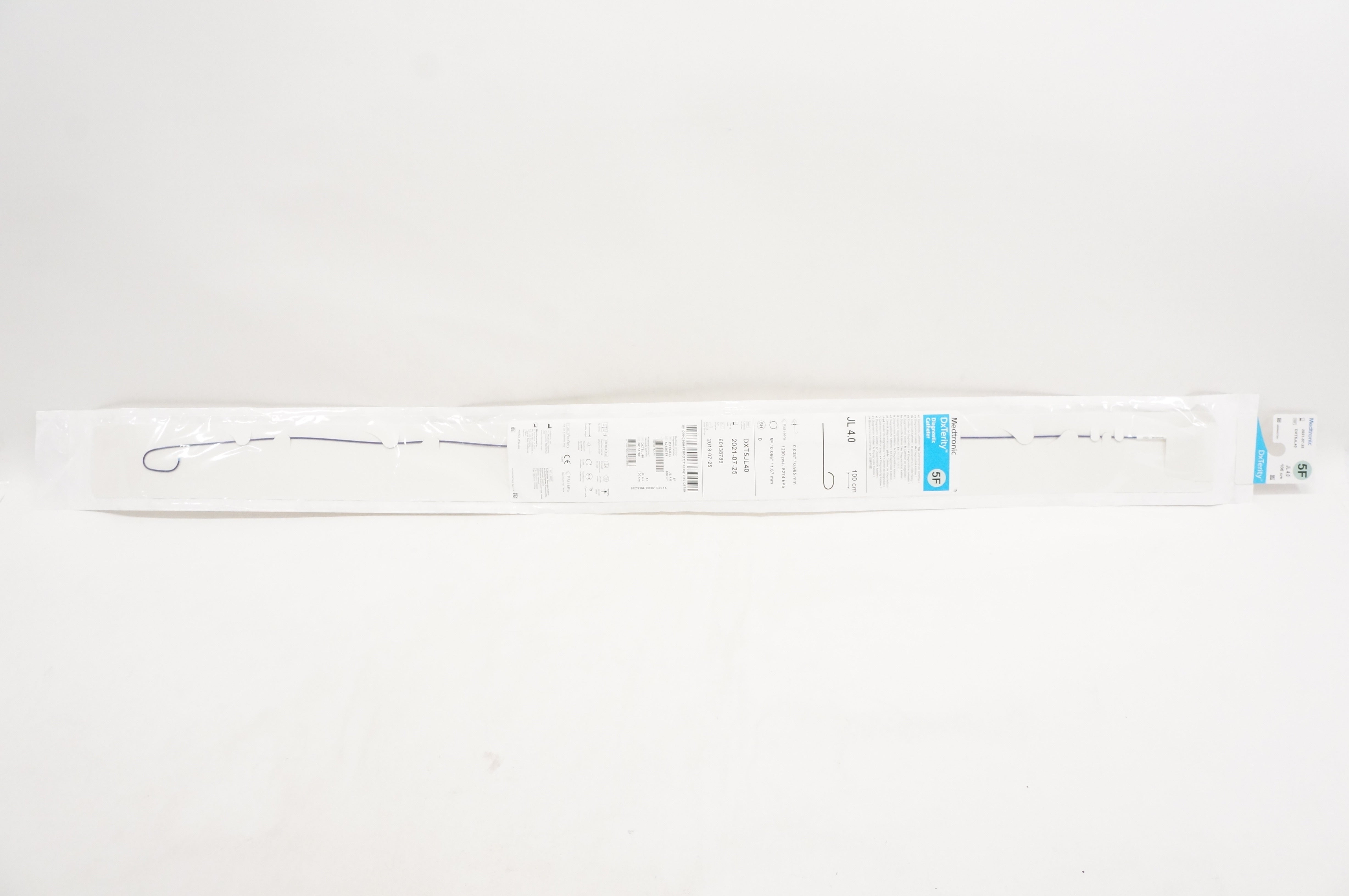 Medtronic DXT5JL40 DxTerity Diagnostic Cath. JL 4.0 5F x 100cm 0.038inch (x)