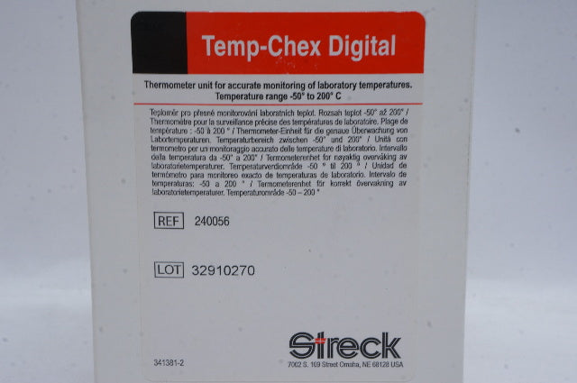 Streck 240056 Temp-Chex Digital Thermometer
