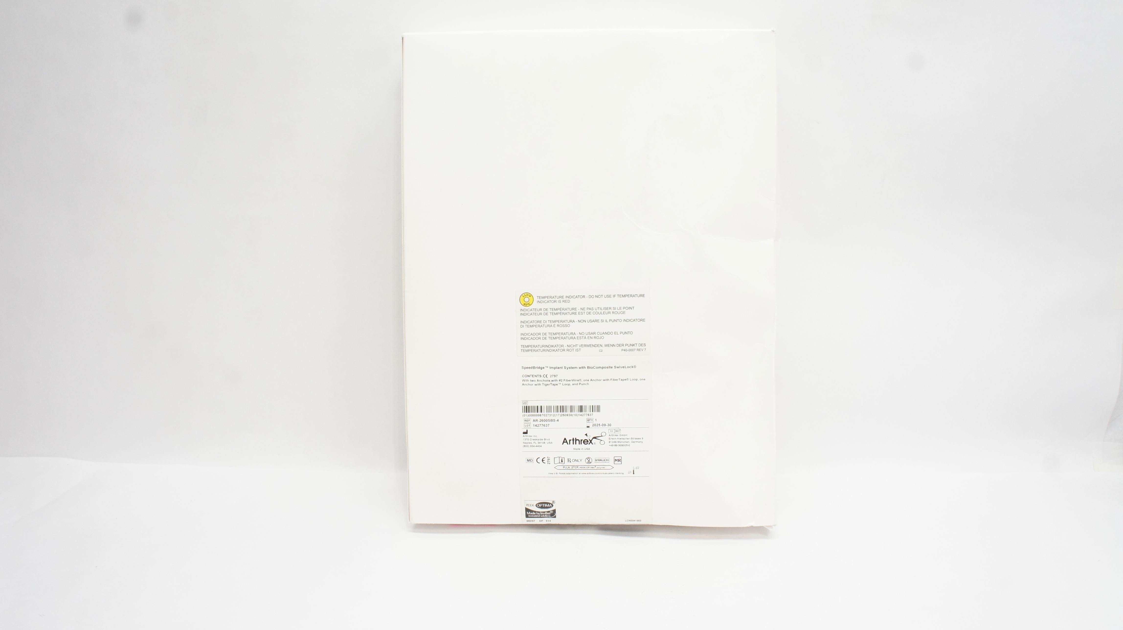 Arthrex AR-2600SBS-4 SpeedBridge Implant System with BioComposite 4.75x19.1mm
