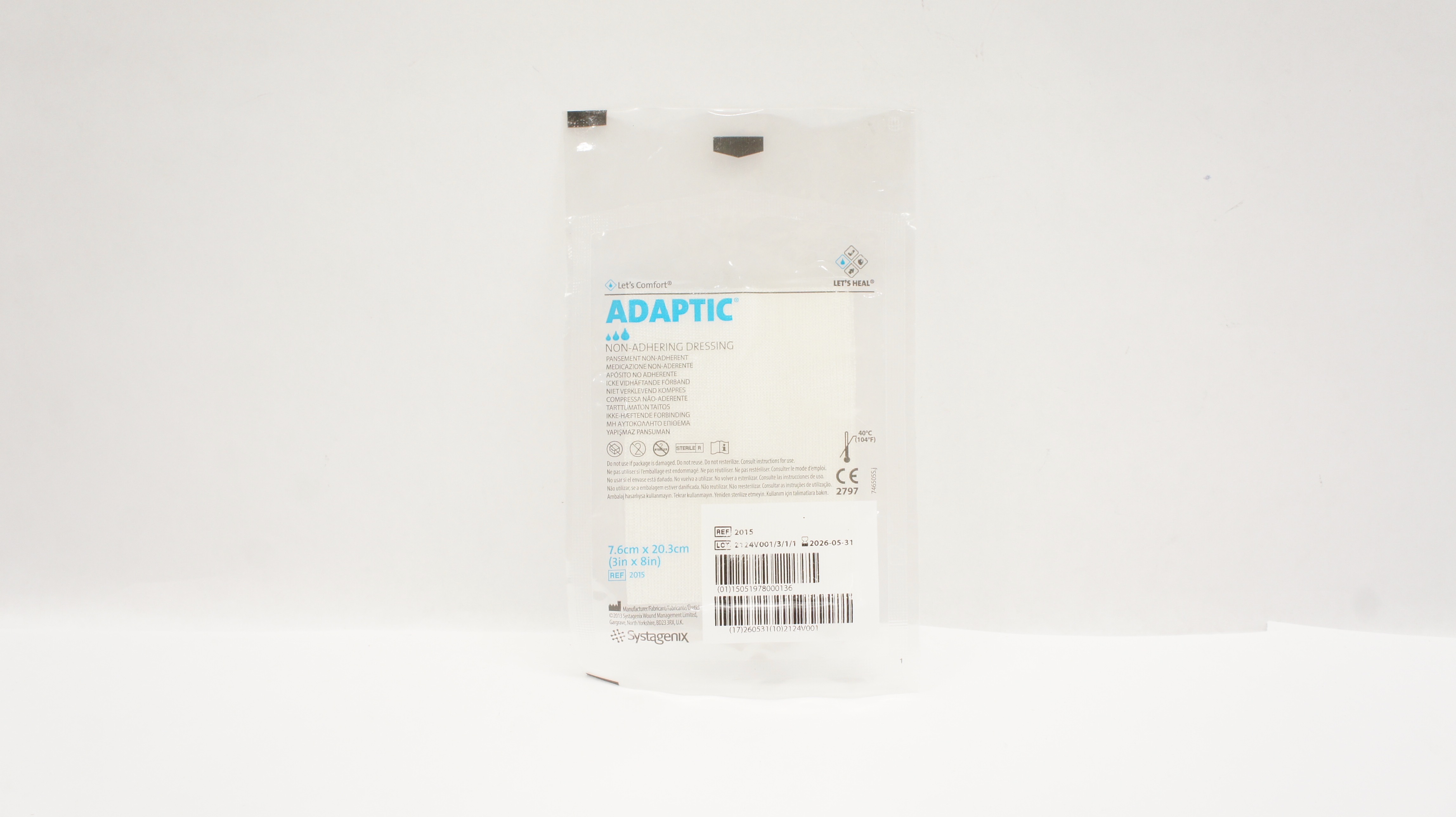 Systagenix 2015 Adaptic Non-Adhering Dressing 3inch x 8inch