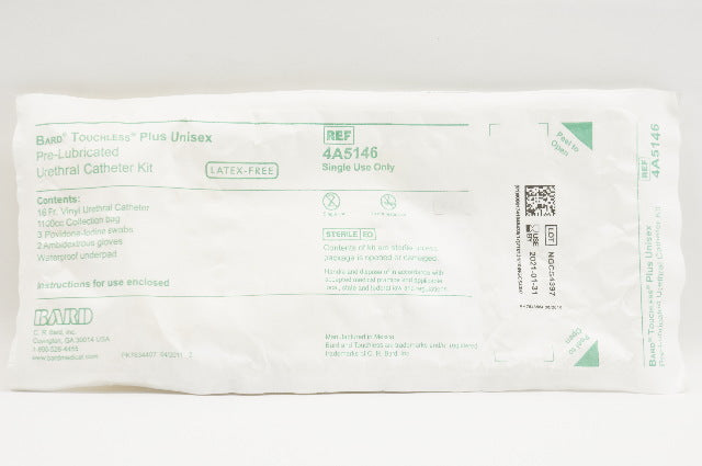 Bard 4A5146 Touchless Plus Unisex Pre-Lubricated Vinyl Urethral Cath. Kit (x)