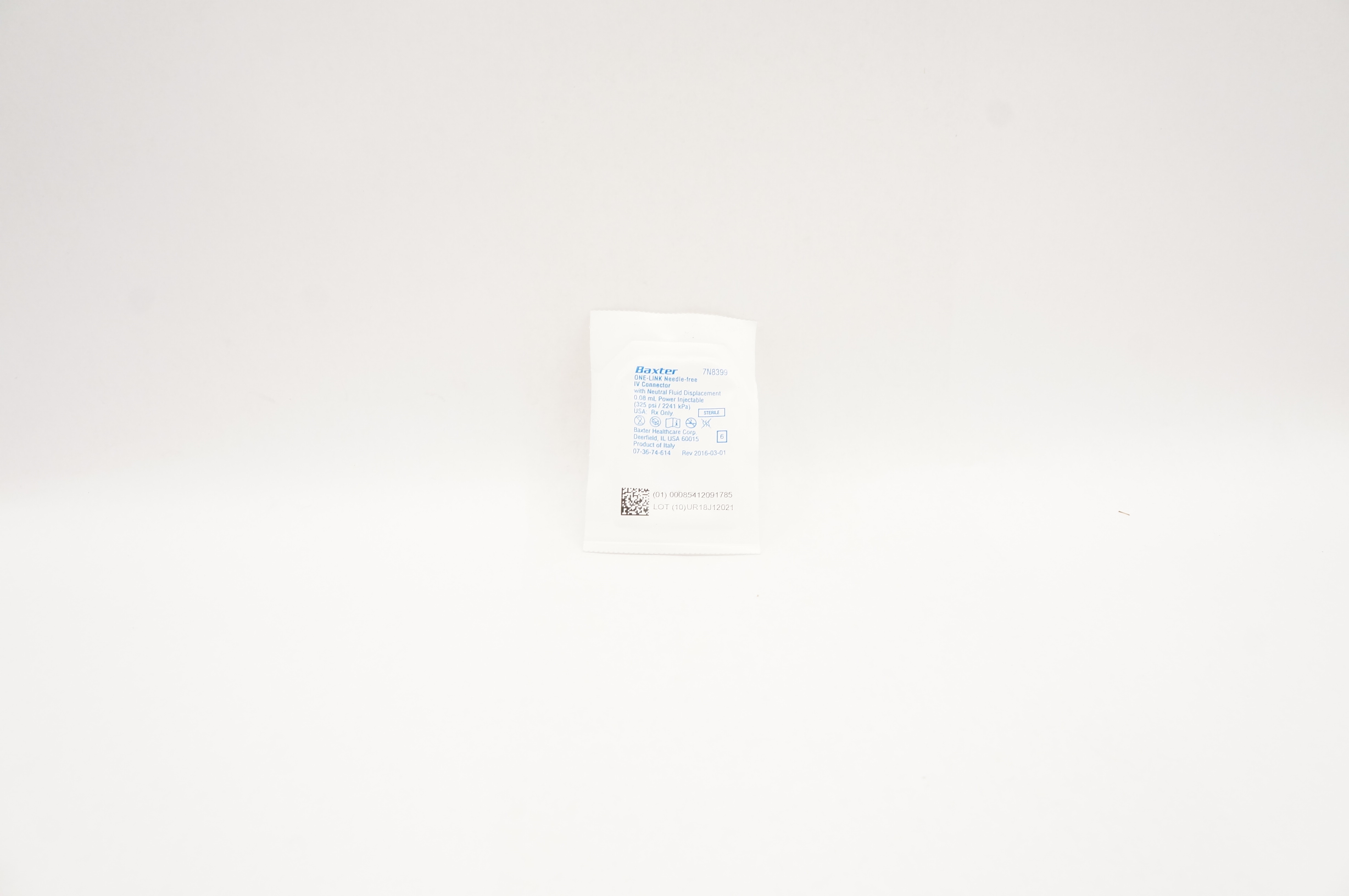 Baxter 7N8399 One-Link Ndle-Free IV Connector 0.08mL Power Injectable