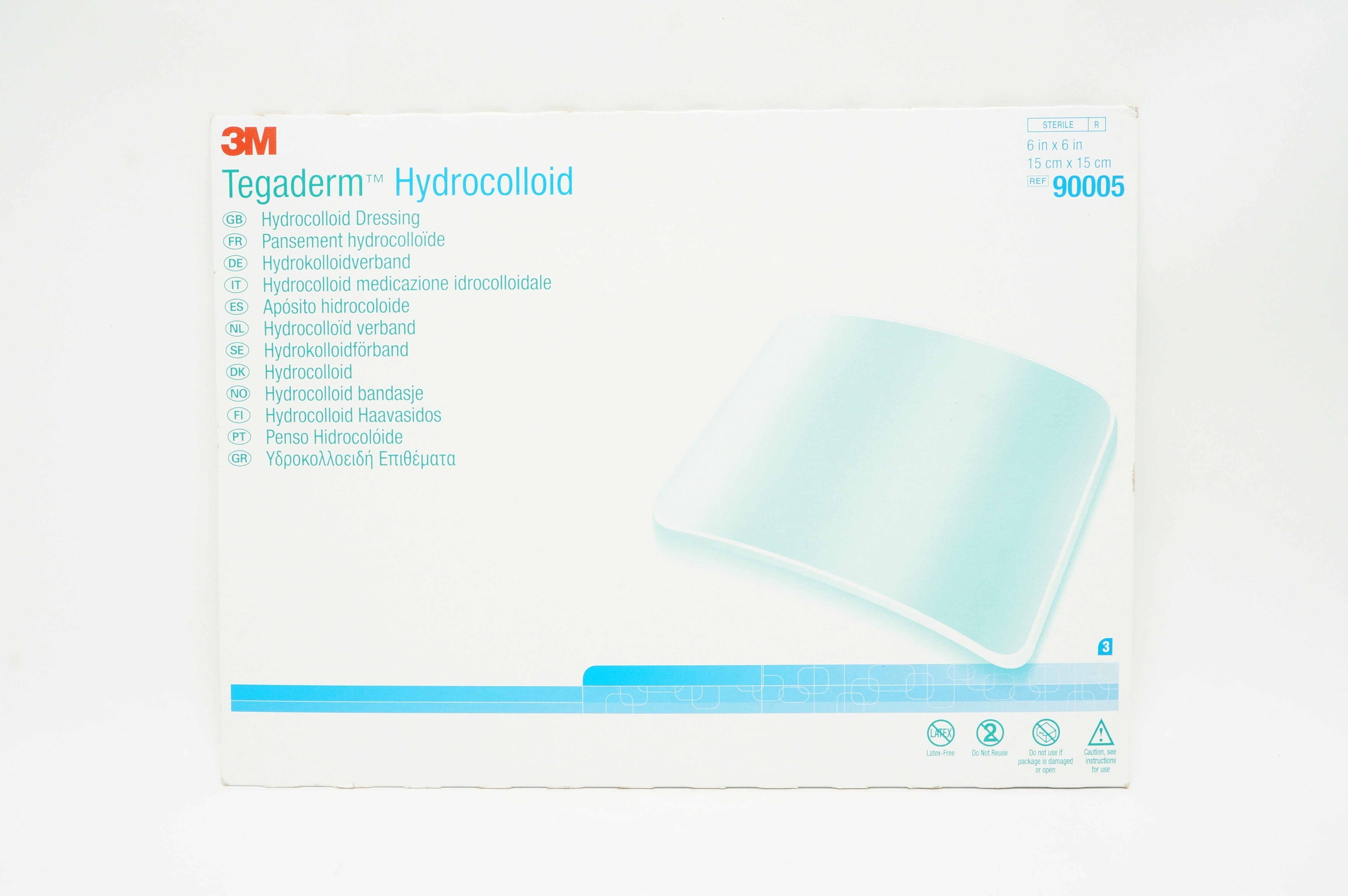 3M 90005 Tegaderm Hydrocolloid Dressing 6inch x 6inch