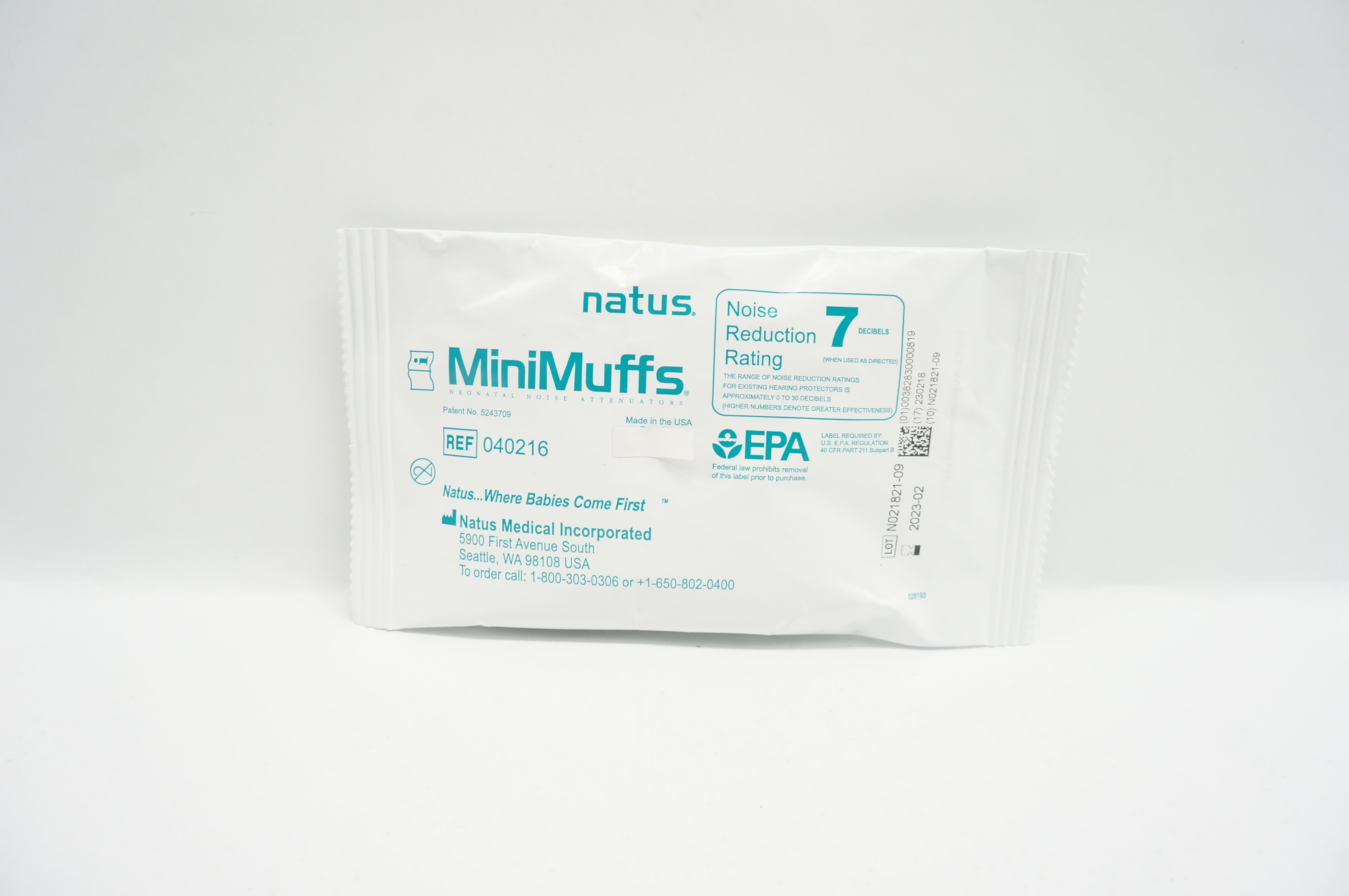 Natus Medical 040216 MiniMuffs Noise Reduction Rating 7 Decibels