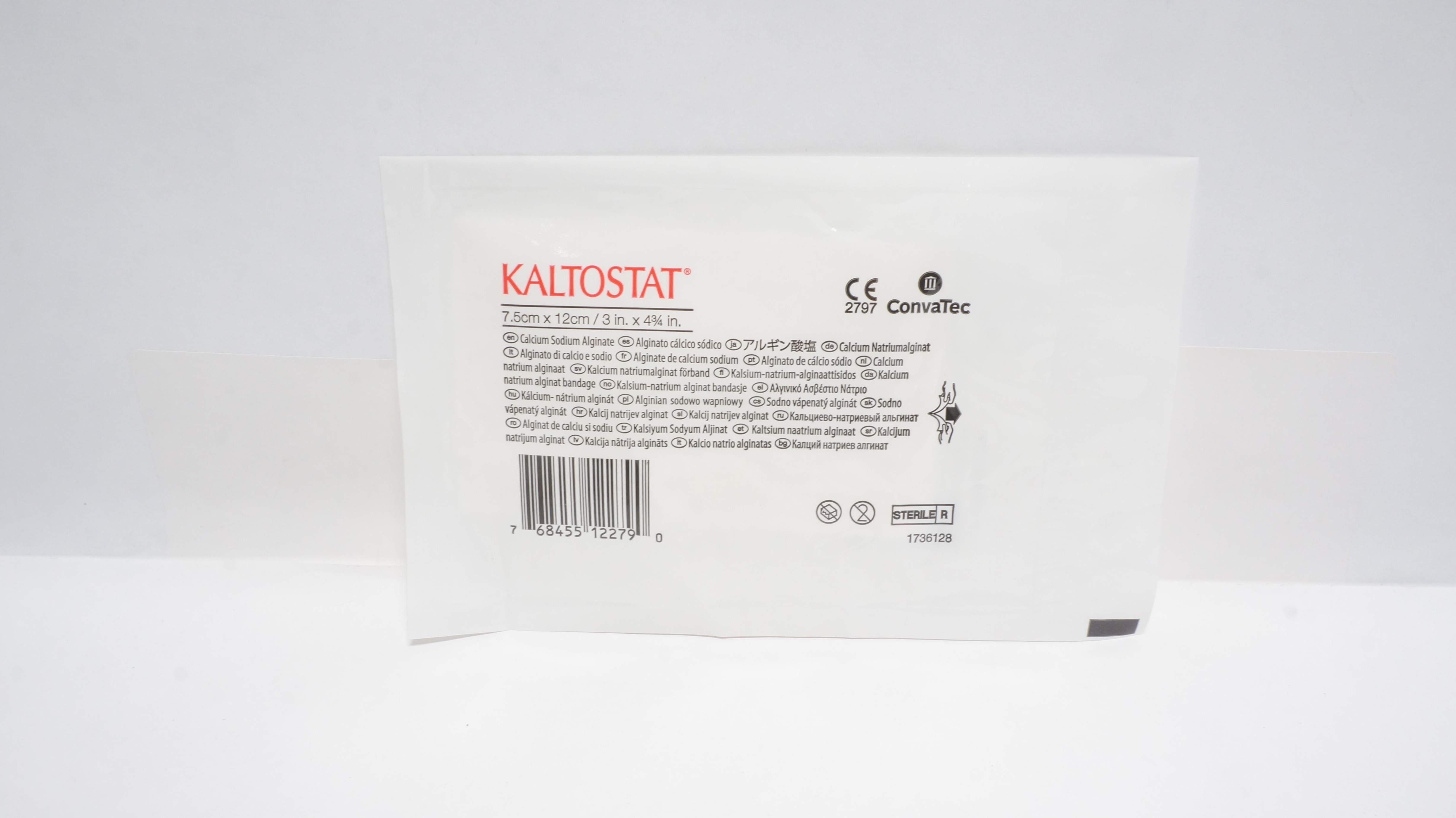 ConvaTec 1736128 KALTOSTAT Dressing 7.5cm x 12cm Alginate