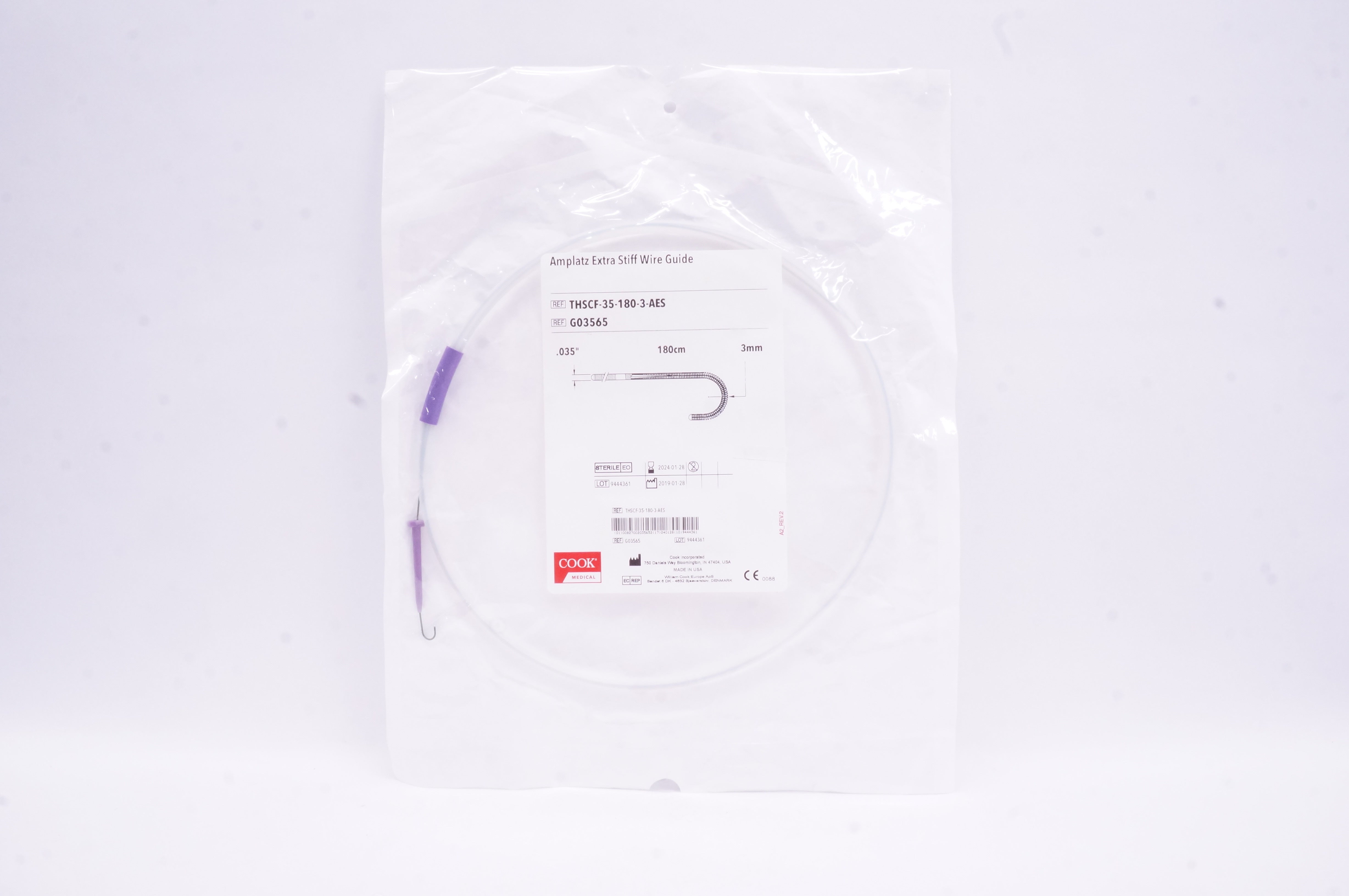 Cook Medical G03565 Amplatz Extra Stiff Wire Guide