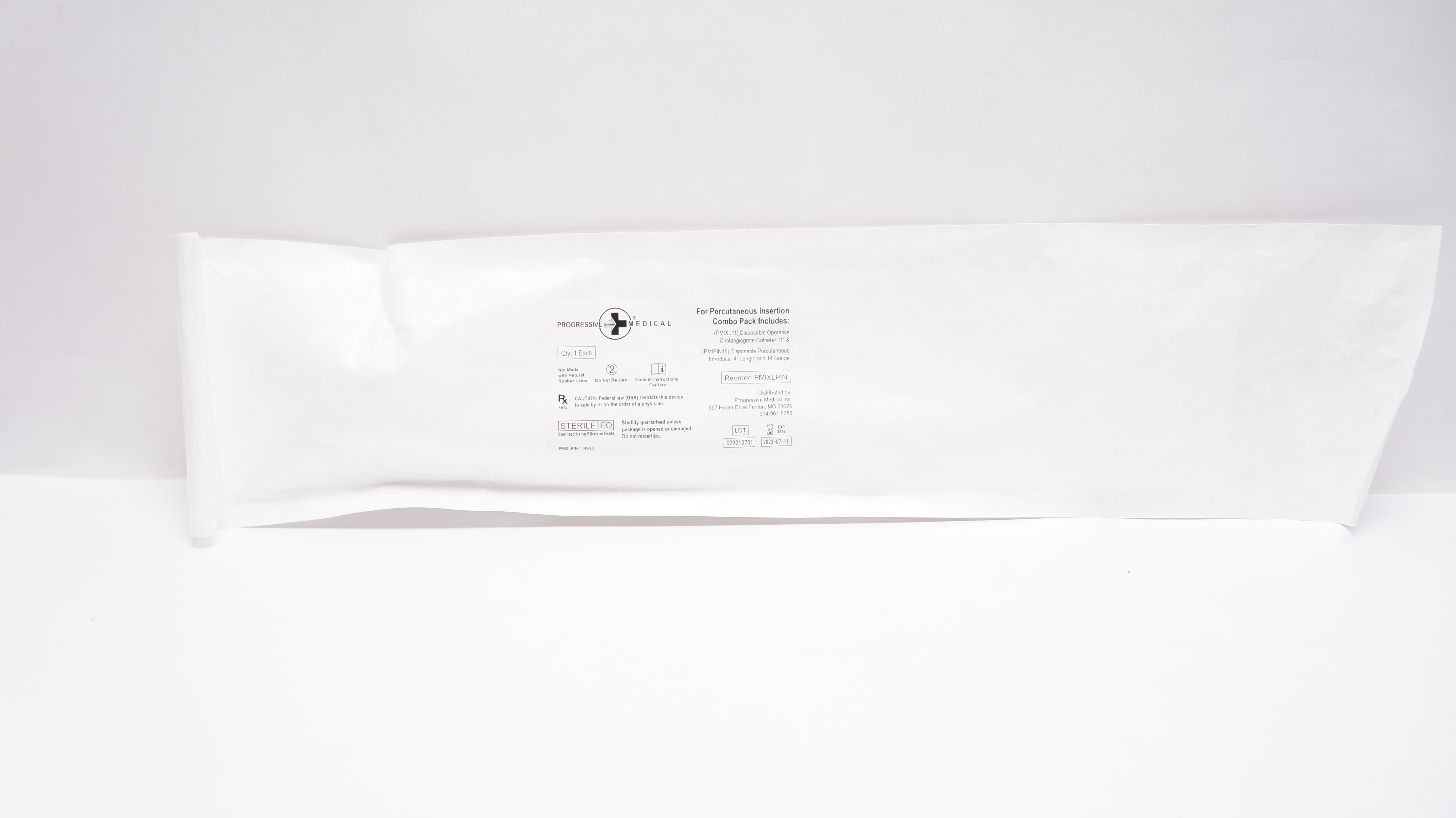 Progressive Medical PMIXLPIN Operative Cholangiogram Cath 11in, 4in (x)