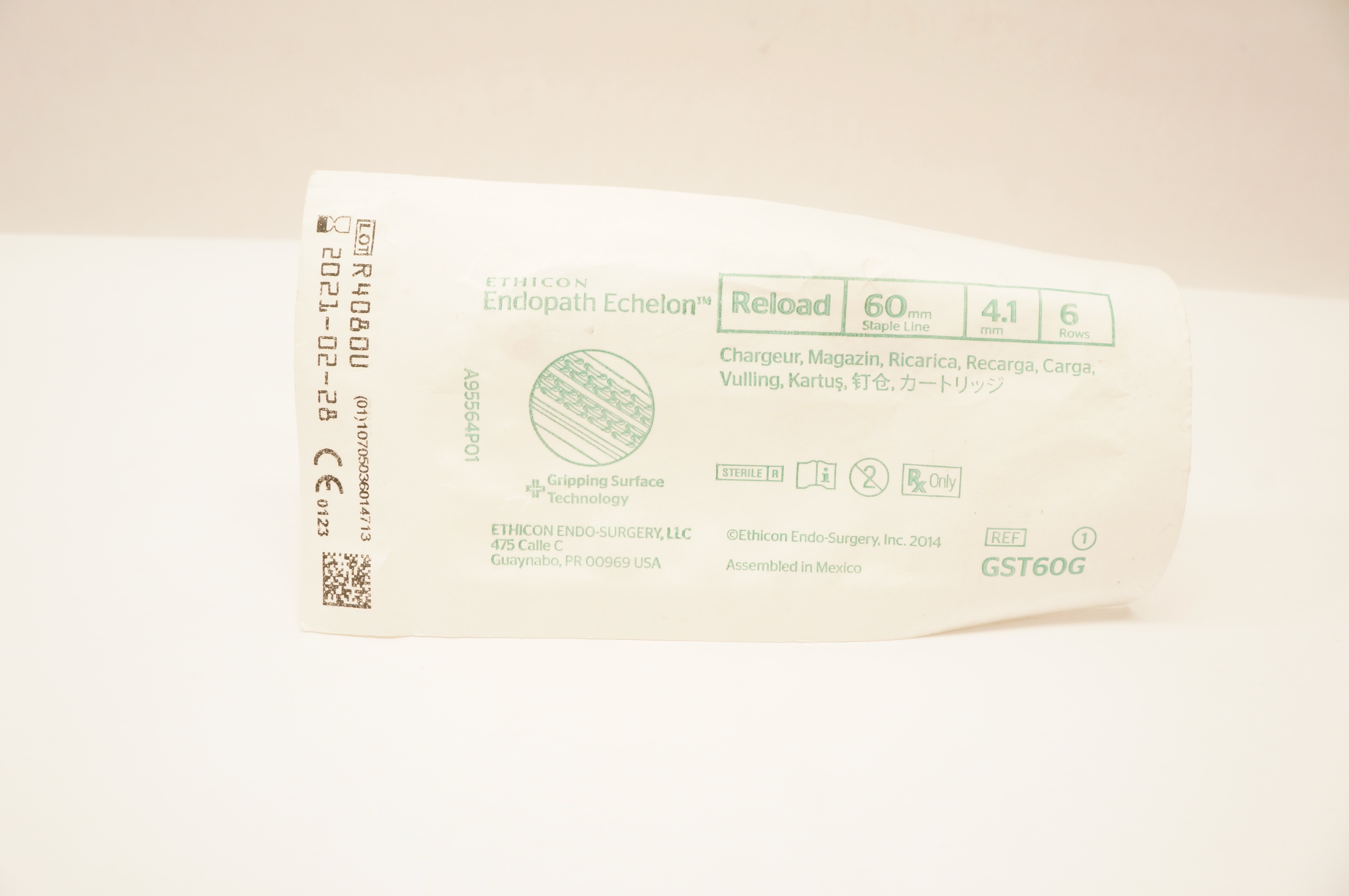 Ethicon GST60G Endopath Echelon Reload 60 mm Staple Line 4.1 mm 6 Rows (x)