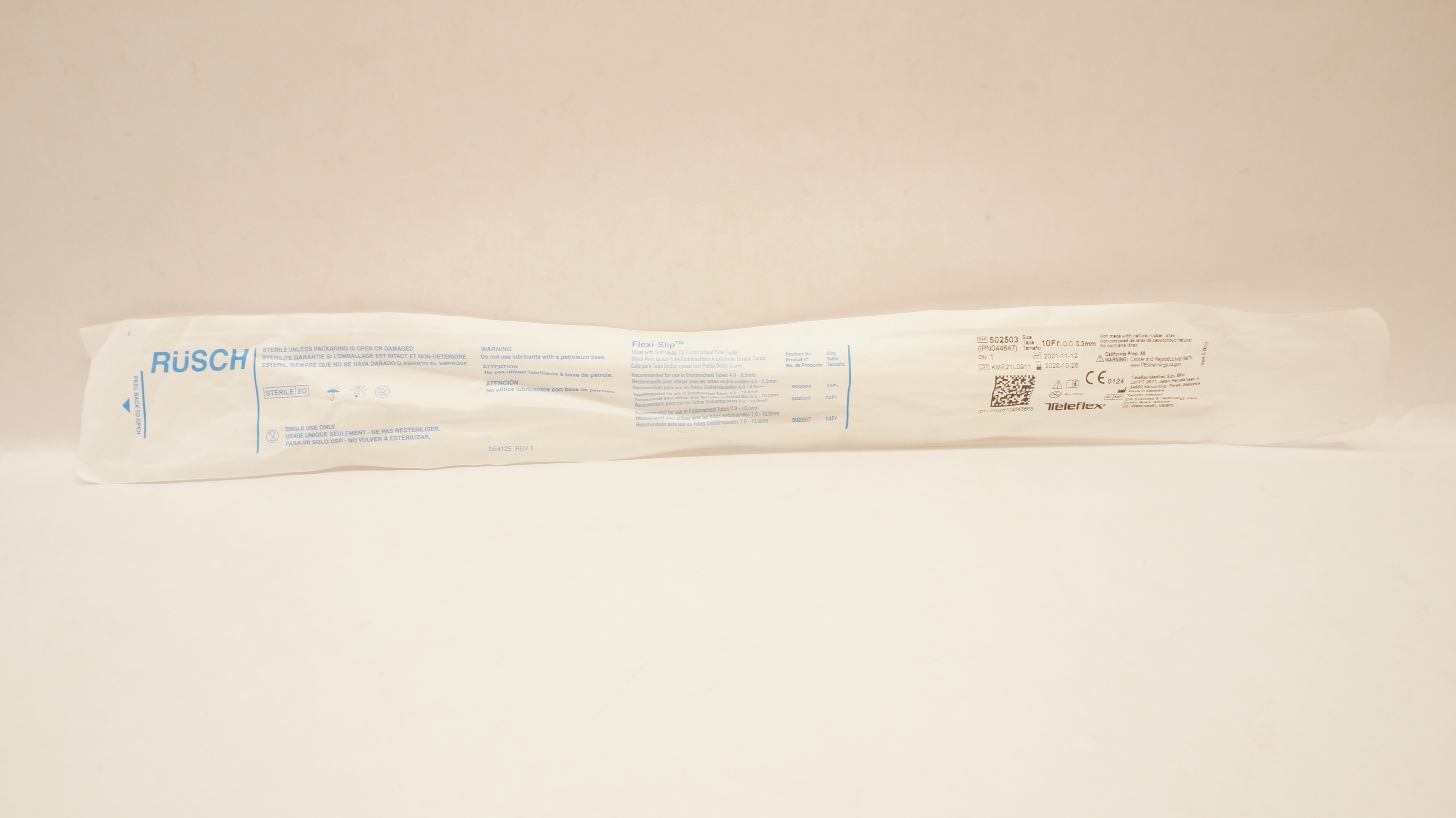Teleflex 502503 Rusch Flexi-Slip Stylet W/Soft Distal Tip 10Fr. x 3.3mm