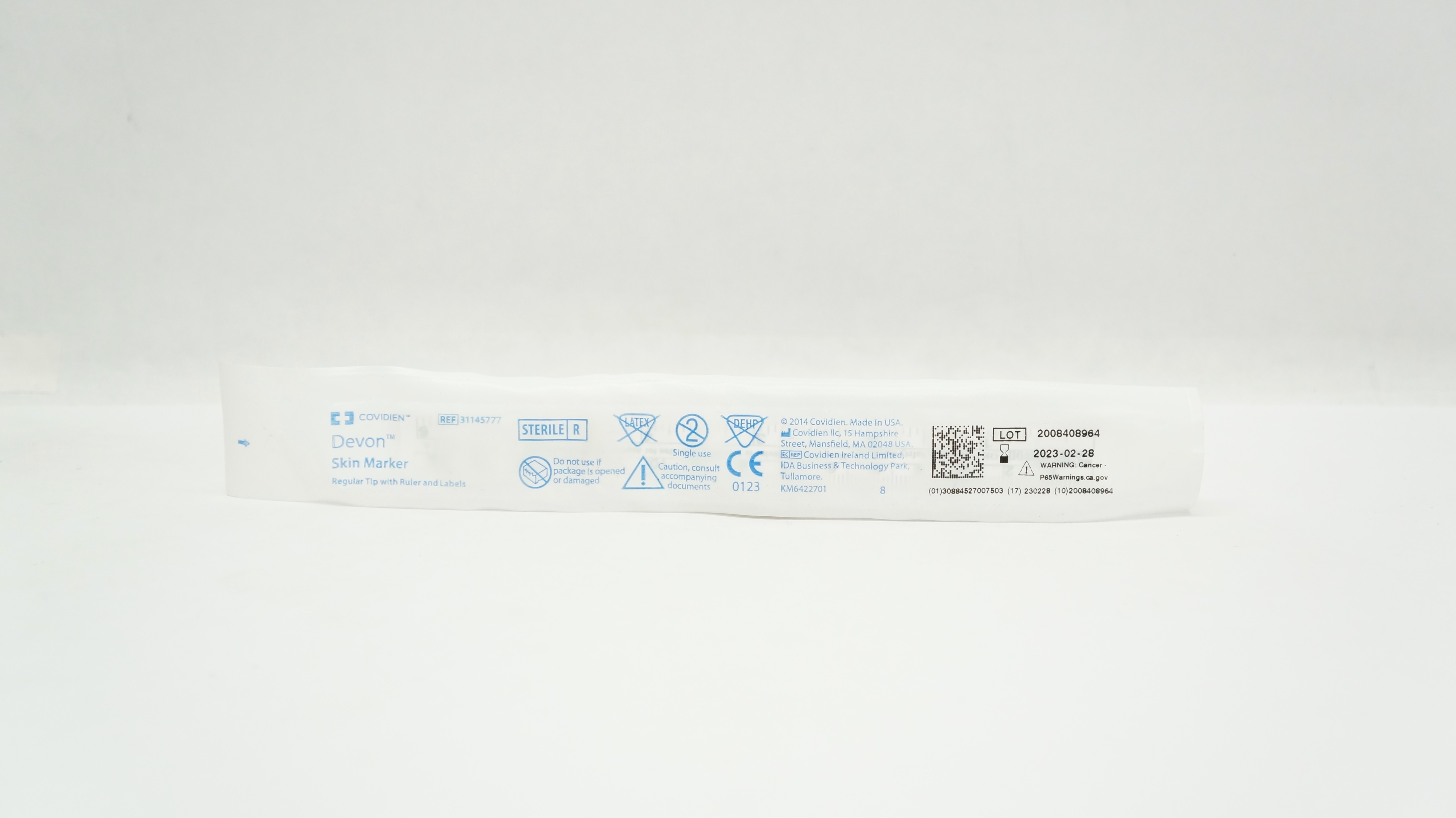 Covidien 31145777 Devon Skin Marker Regular Tip with Ruler and Labels (x)