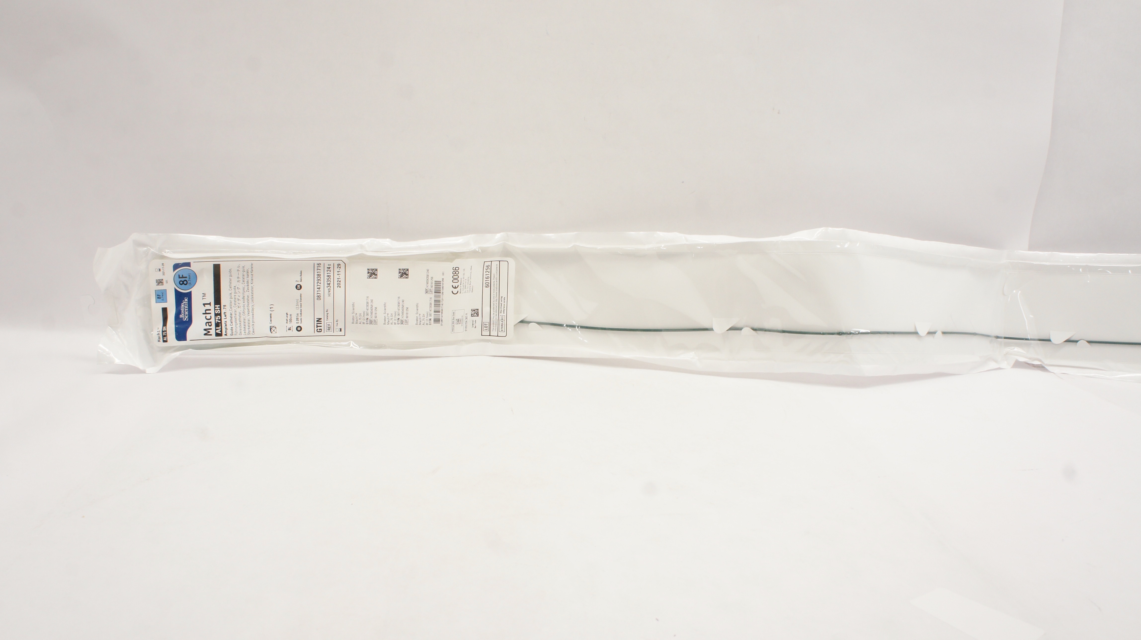 Boston Scientific H749343581240 Mach1 Amplatz Left .75SH Guide Cath. 8F (x)