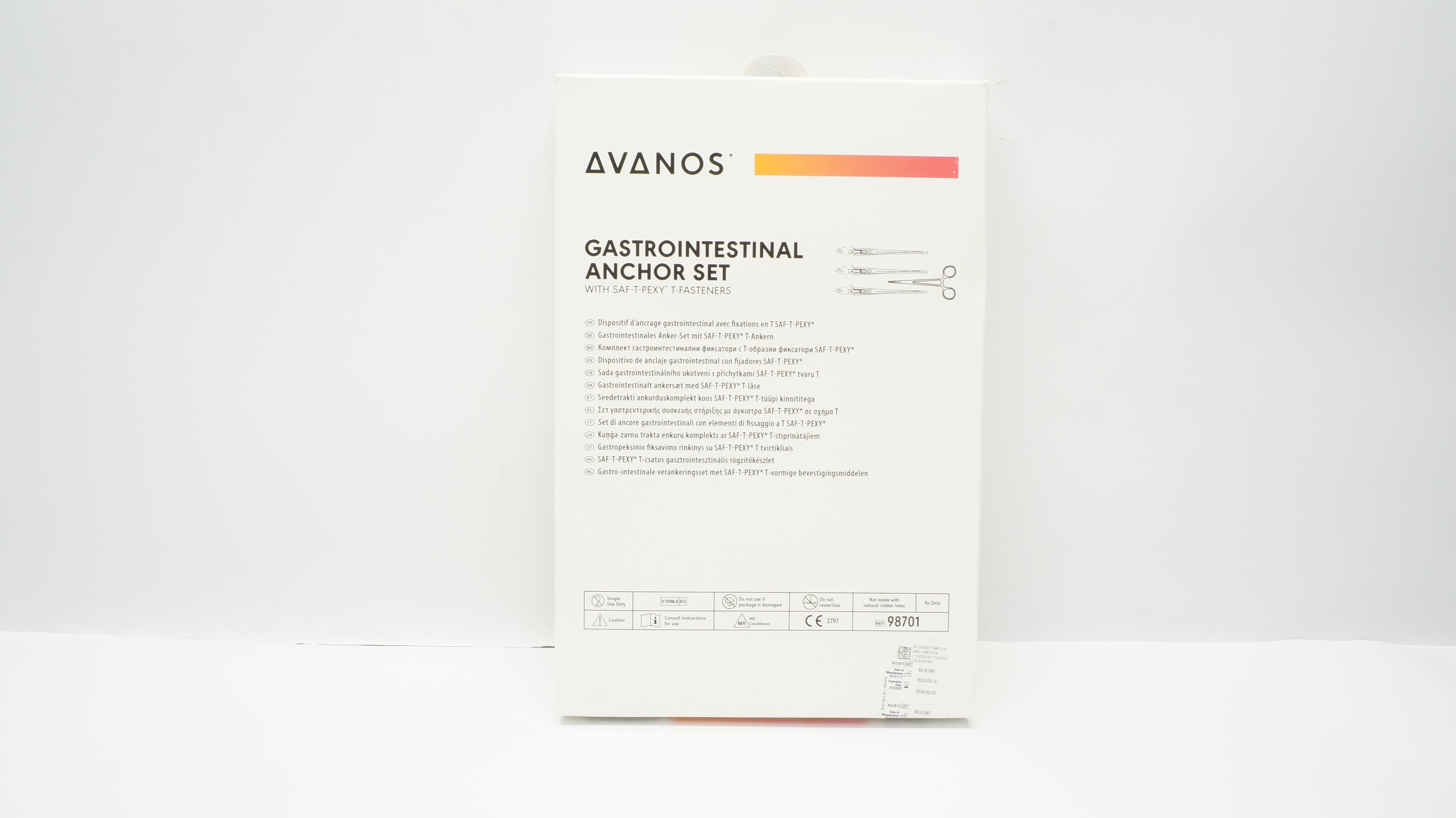 Avanos 98701 Gastrointestinal Anchor Set w/Saf-T-Pexy T-Fasteners (x)