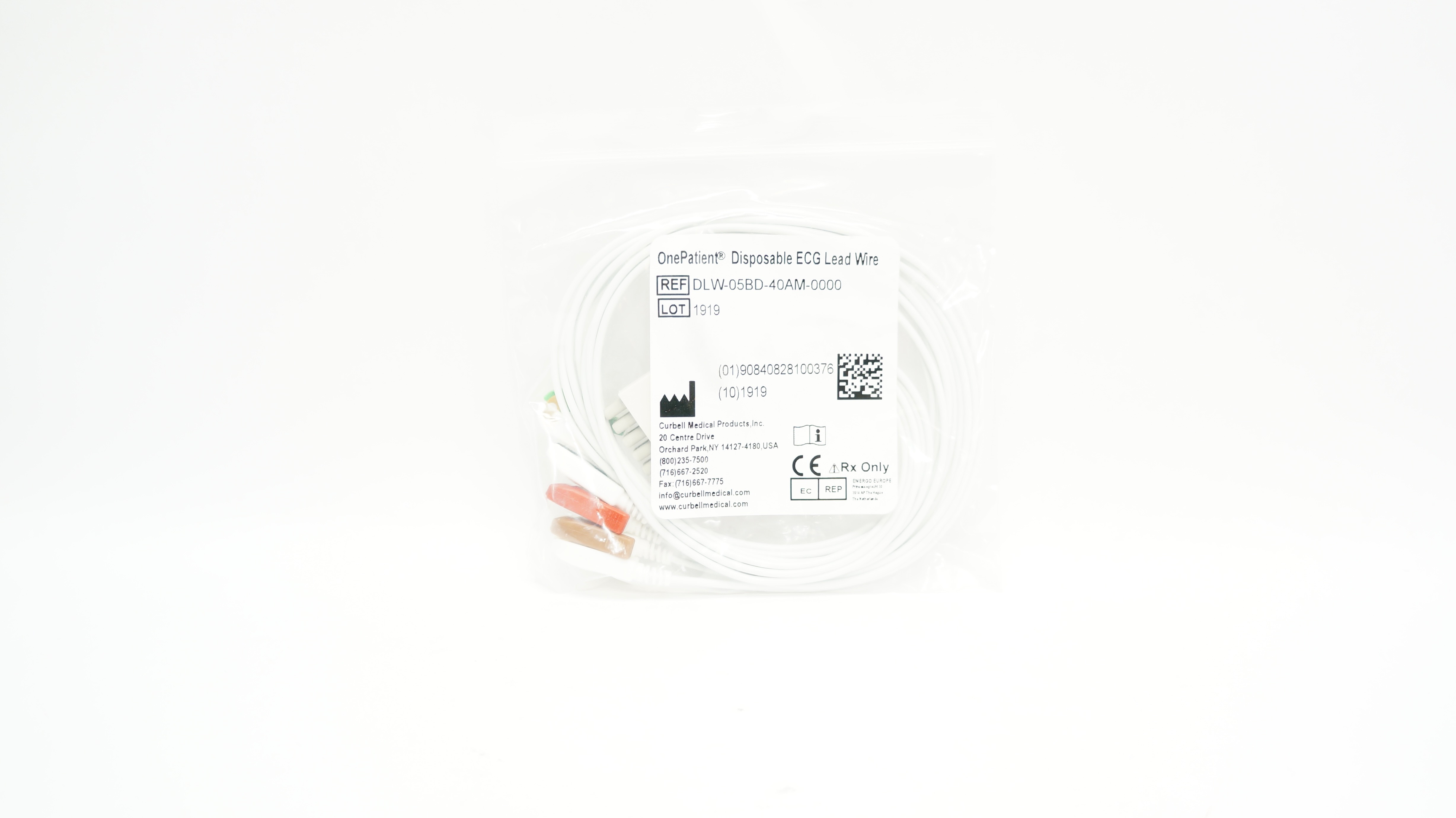 Curbell Medical DLW-05BD-40AM-0000 OnePatient Disposable ECG Lead Wire