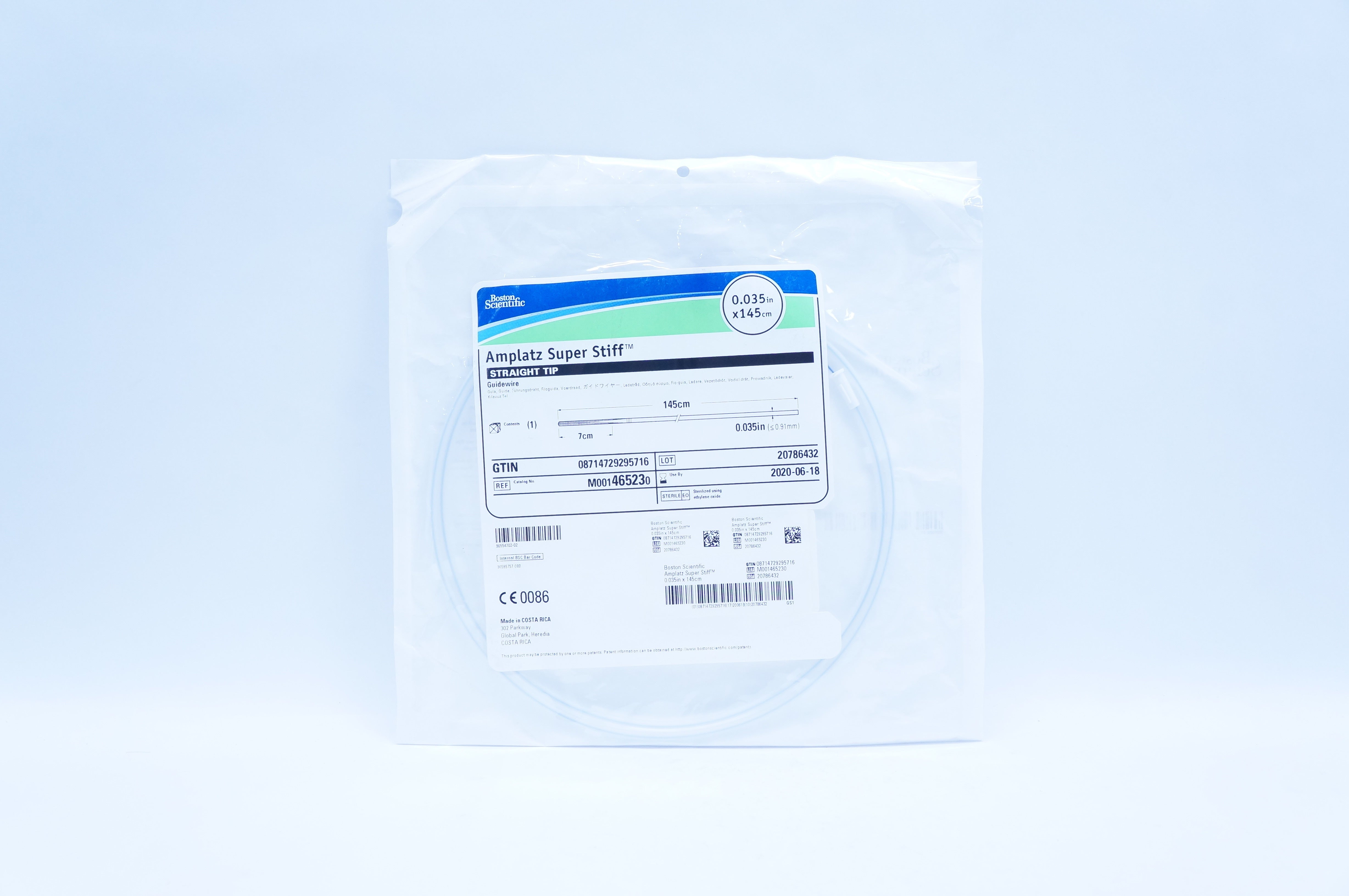 Boston Scientific M001465230 Amplatz Super Stiff Guidewire 0.035in x 145cm (x)